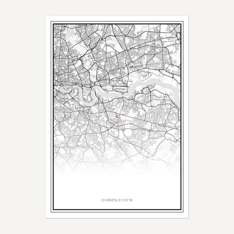 Customisable City Map Print
