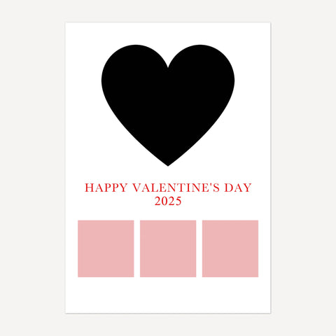 4 Photo Upload - Happy Valentine's Day Print