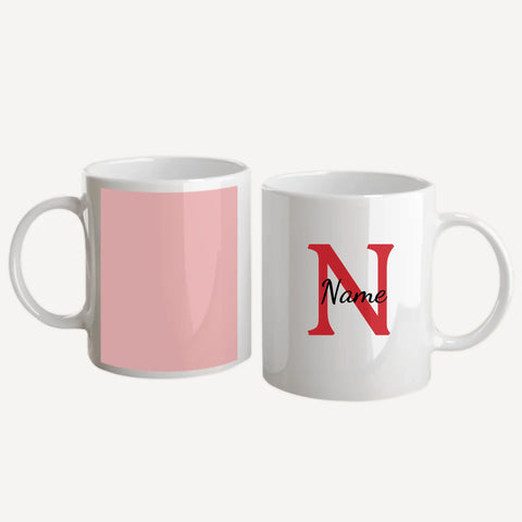 Initial and Name with Photo Upload Mug