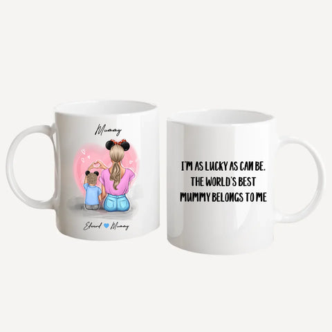 Personalised Mother & Son Mug with Custom Clipart