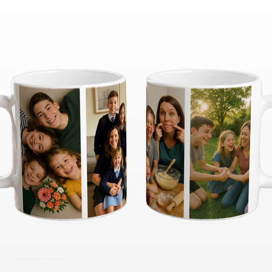 4 Photo Upload Personalised Mug - alternate view