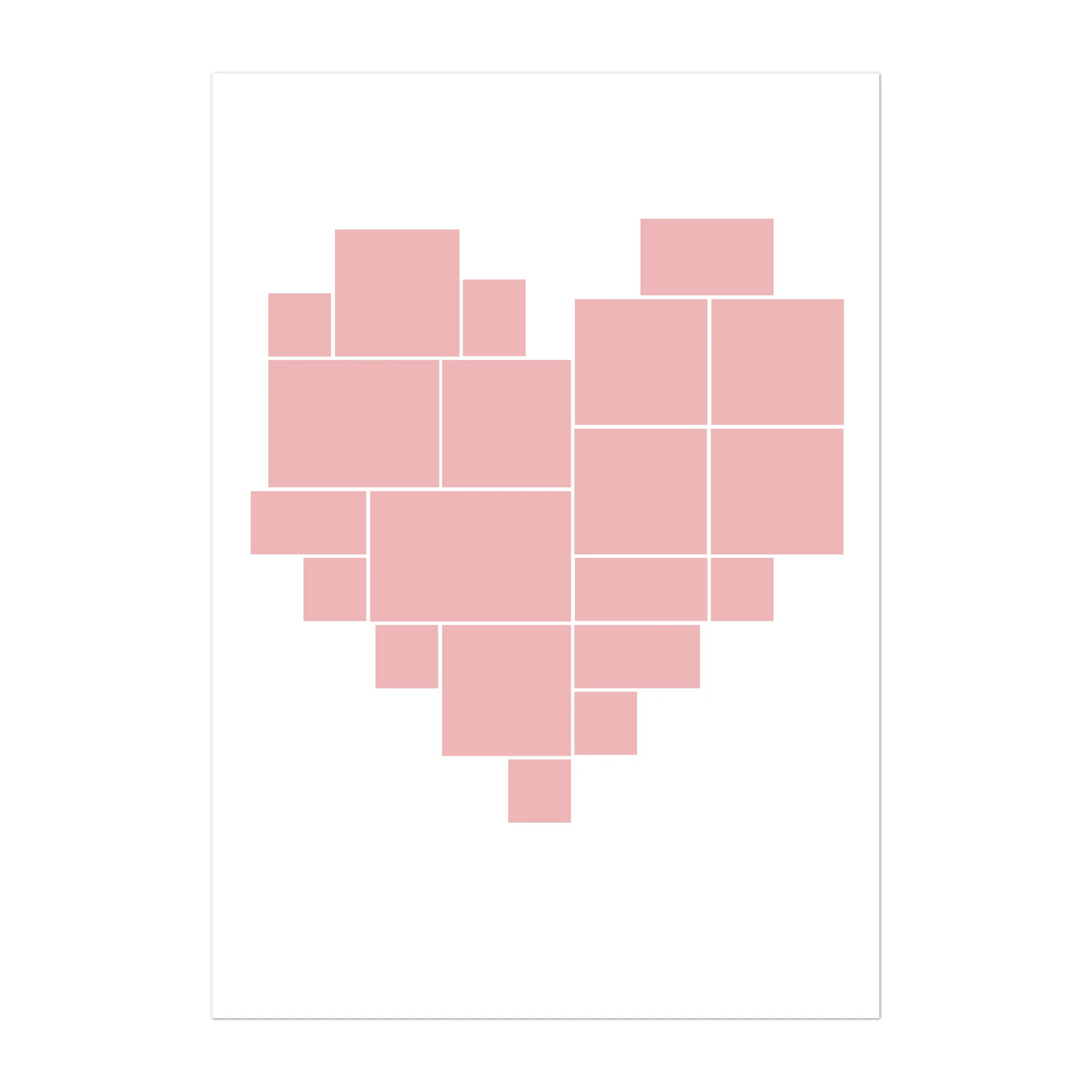 Heart-shaped photo collage poster with 20 photo uploads