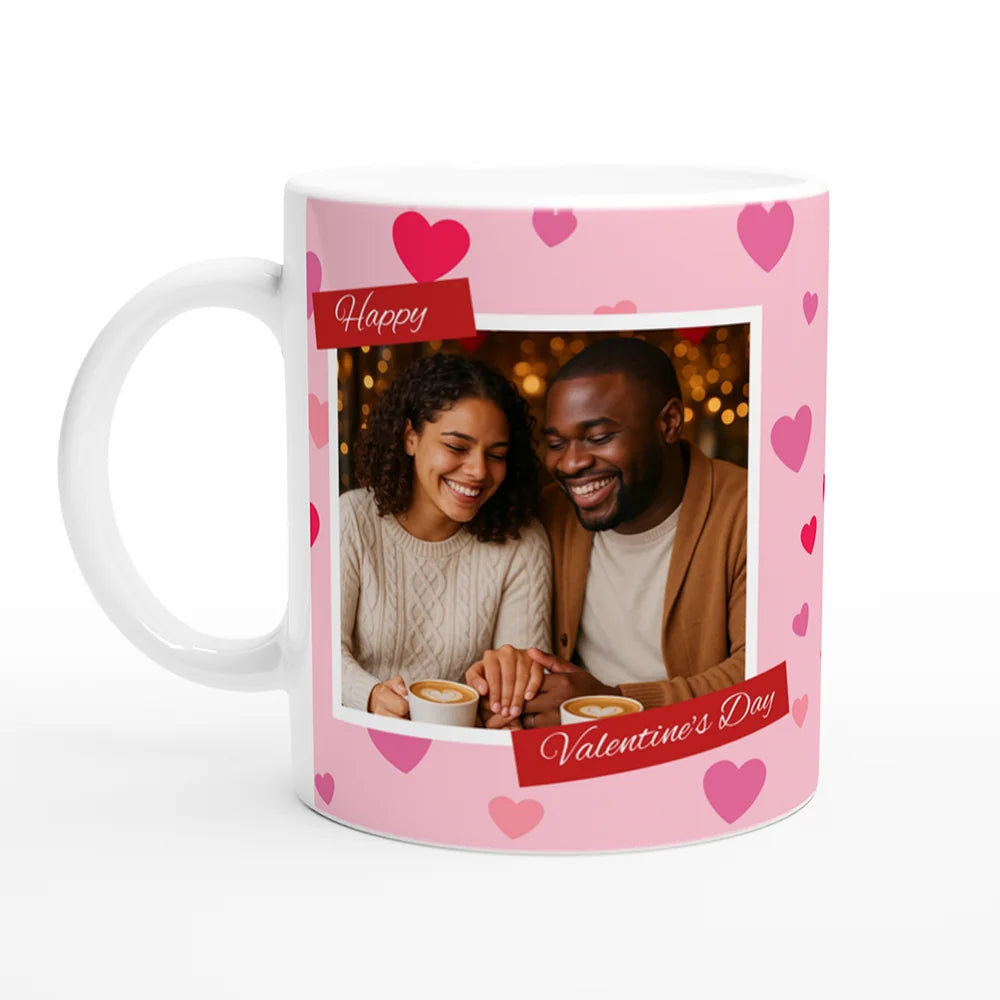 Heart Background Valentine's Day Photo Mug