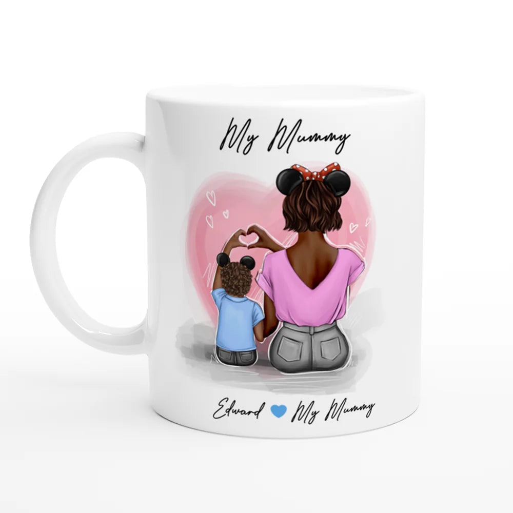 Personalised Mother & Son Mug with Custom Clipart