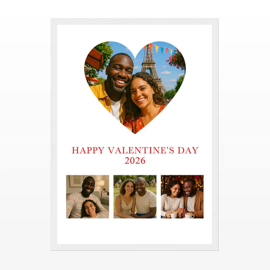 Personalised Valentine’s Day Poster with 4 Photo Upload