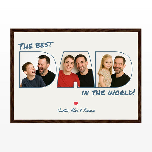 'Best Dad in the World' Poster - Letter Photo Collage
