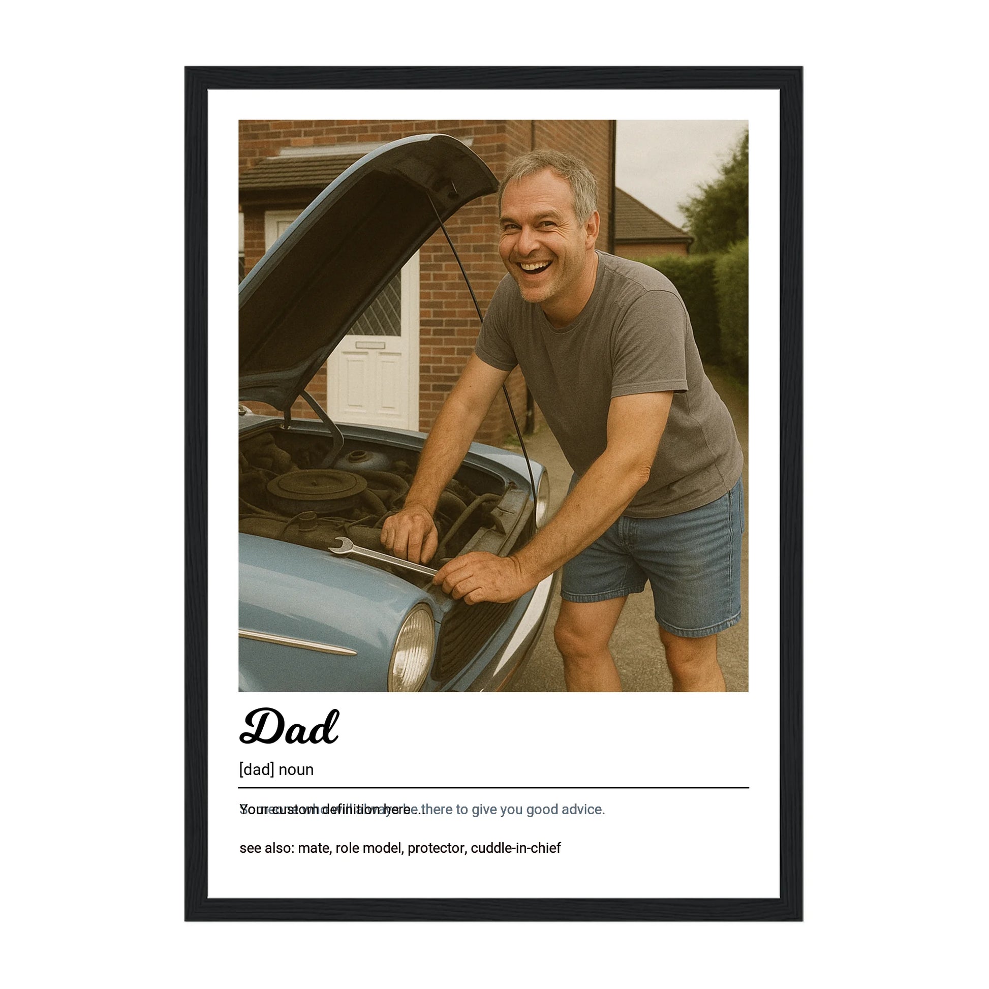 Black Wooden Frame Print in Portrait