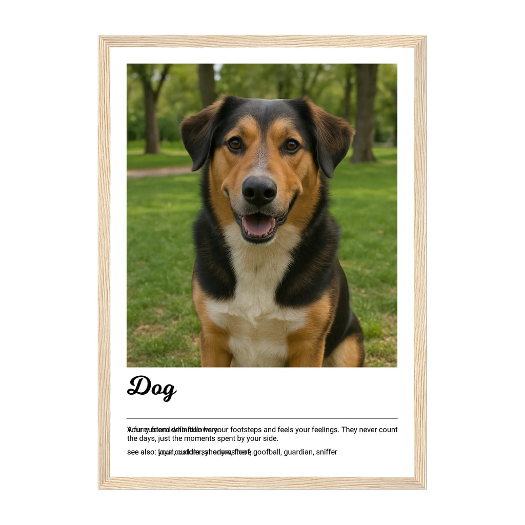Natural Wooden Frame Print in Portrait