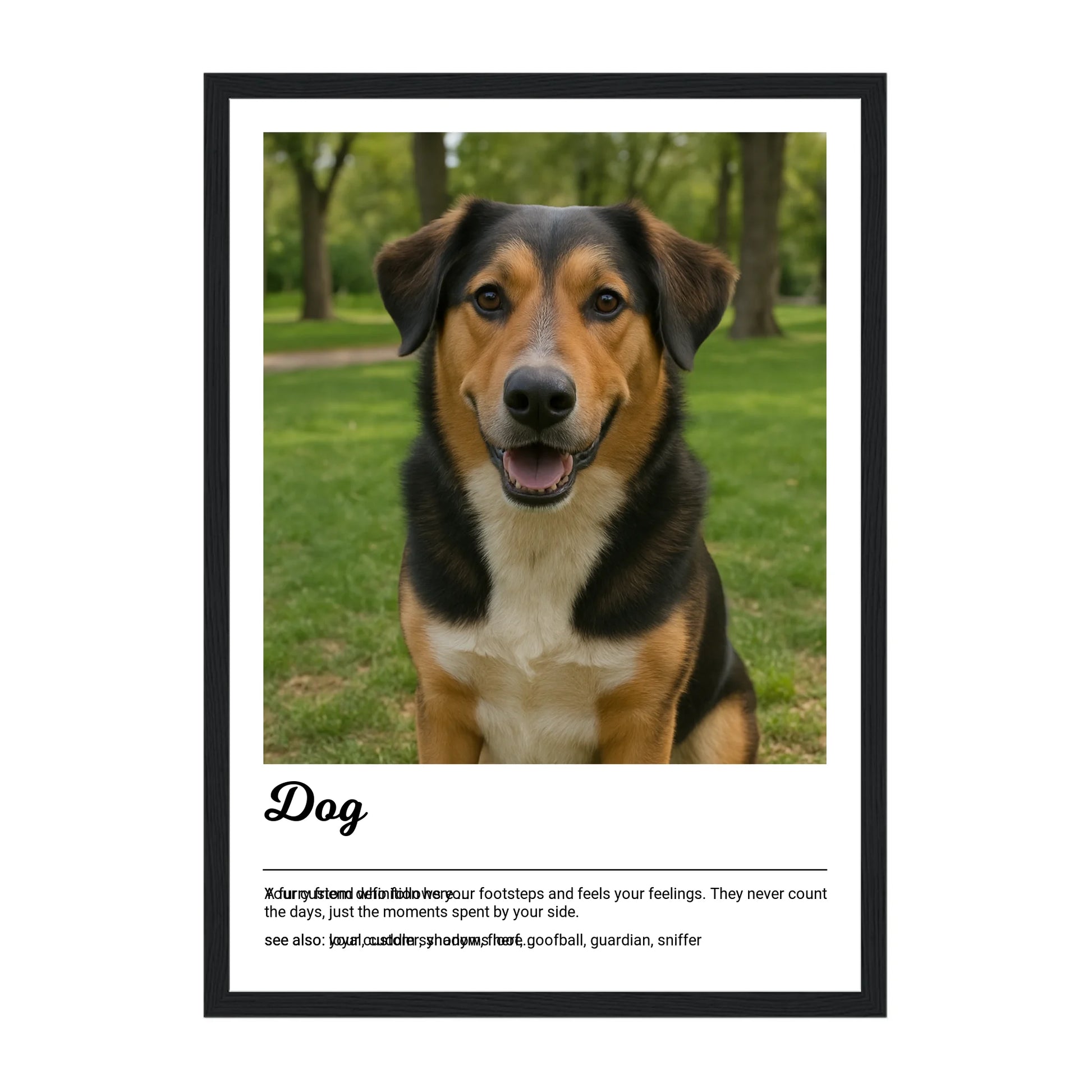 Black Wooden Frame Print in Portrait