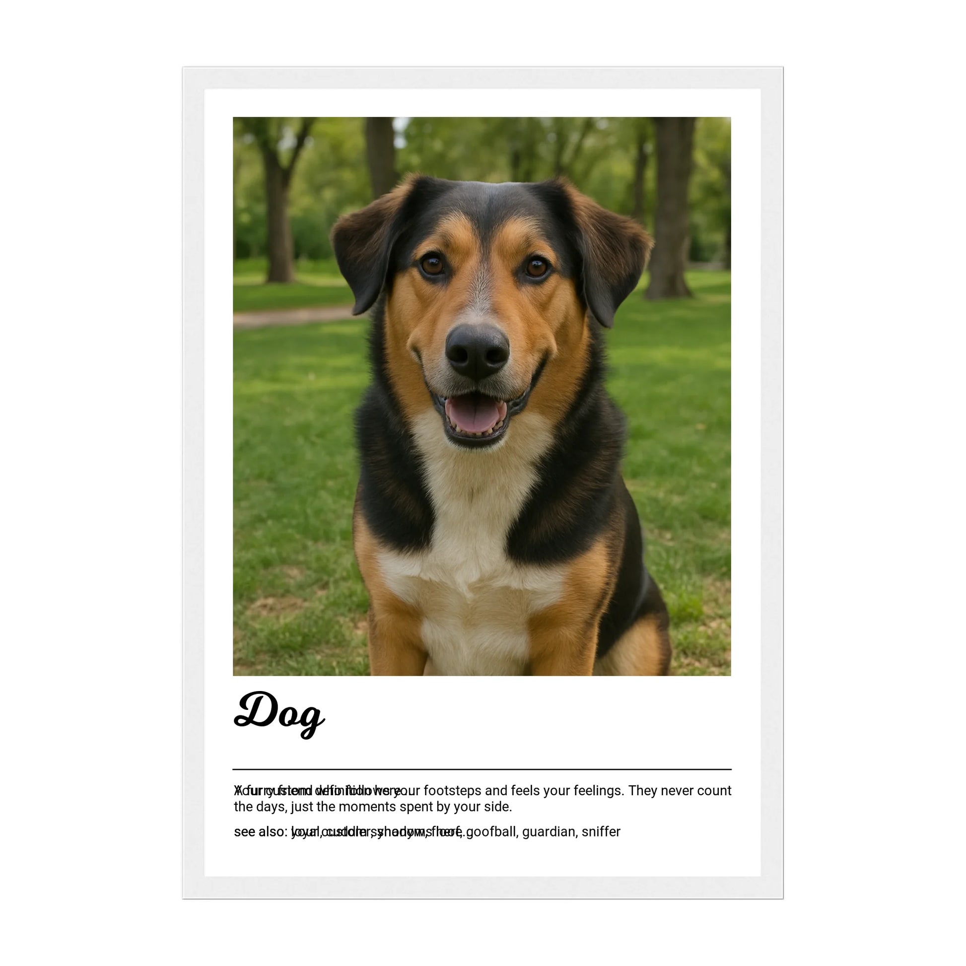 White Wooden Frame Print in Portrait