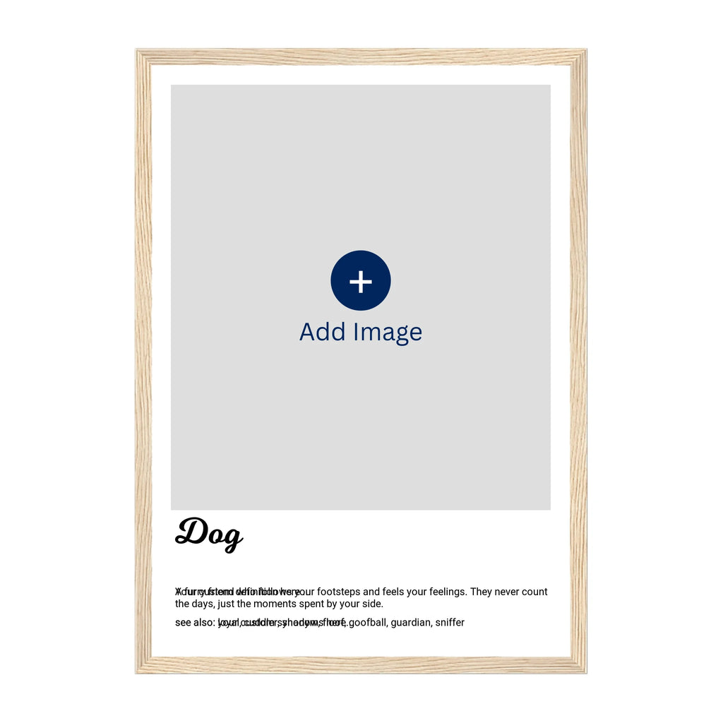 Natural Wooden Frame Print in Portrait