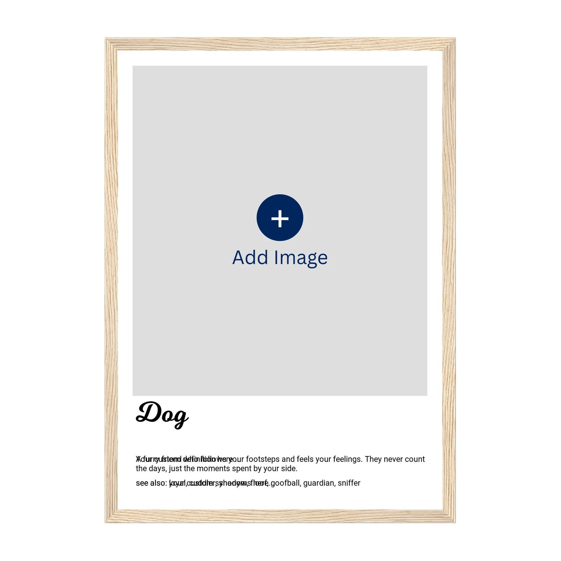 Natural Wooden Frame Print in Portrait
