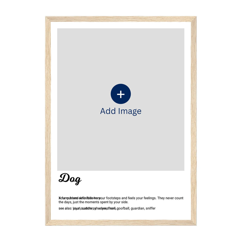 Natural Wooden Frame Print in Portrait