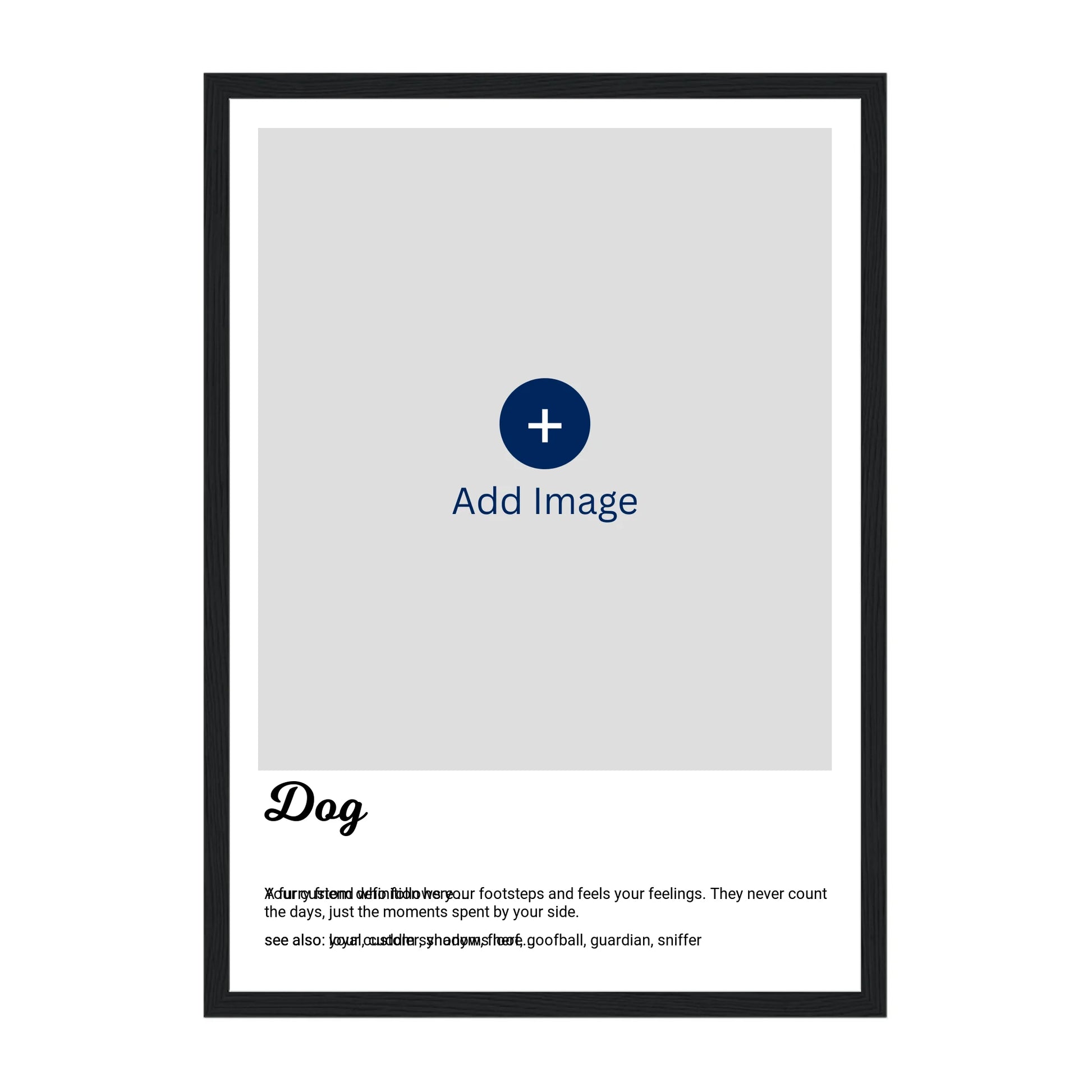 Black Wooden Frame Print in Portrait