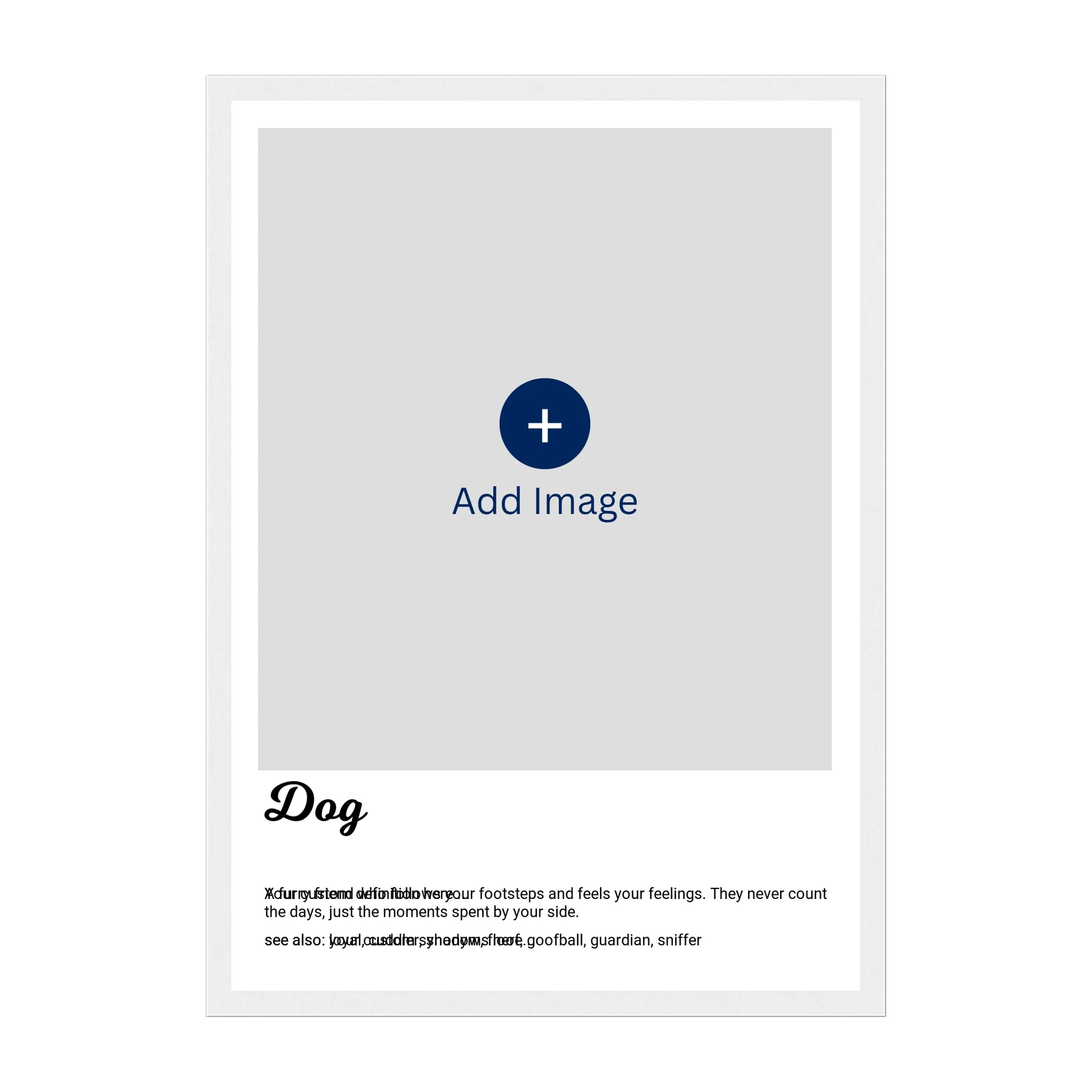 White Wooden Frame Print in Portrait
