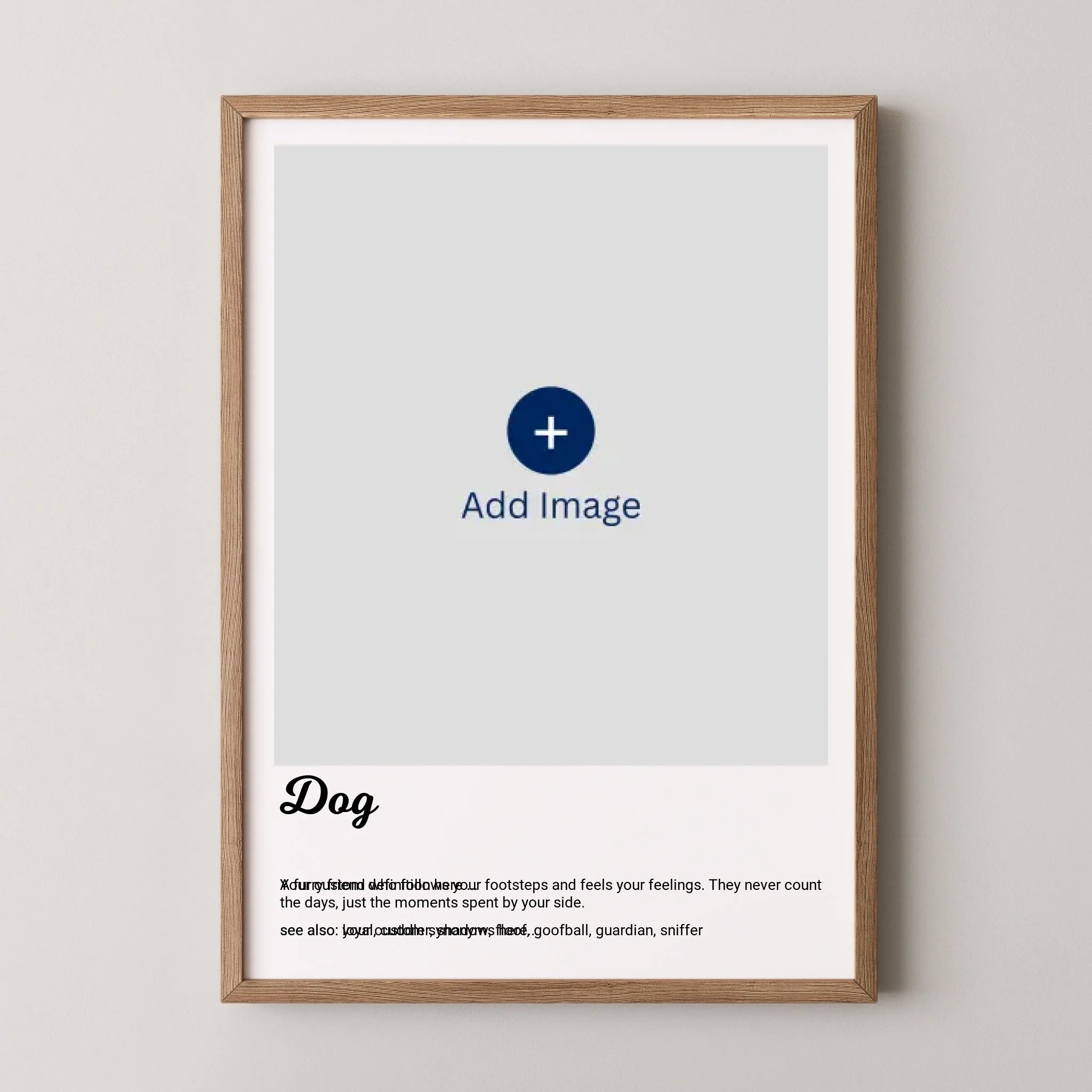 Dog Definition Poster with Photo Upload
