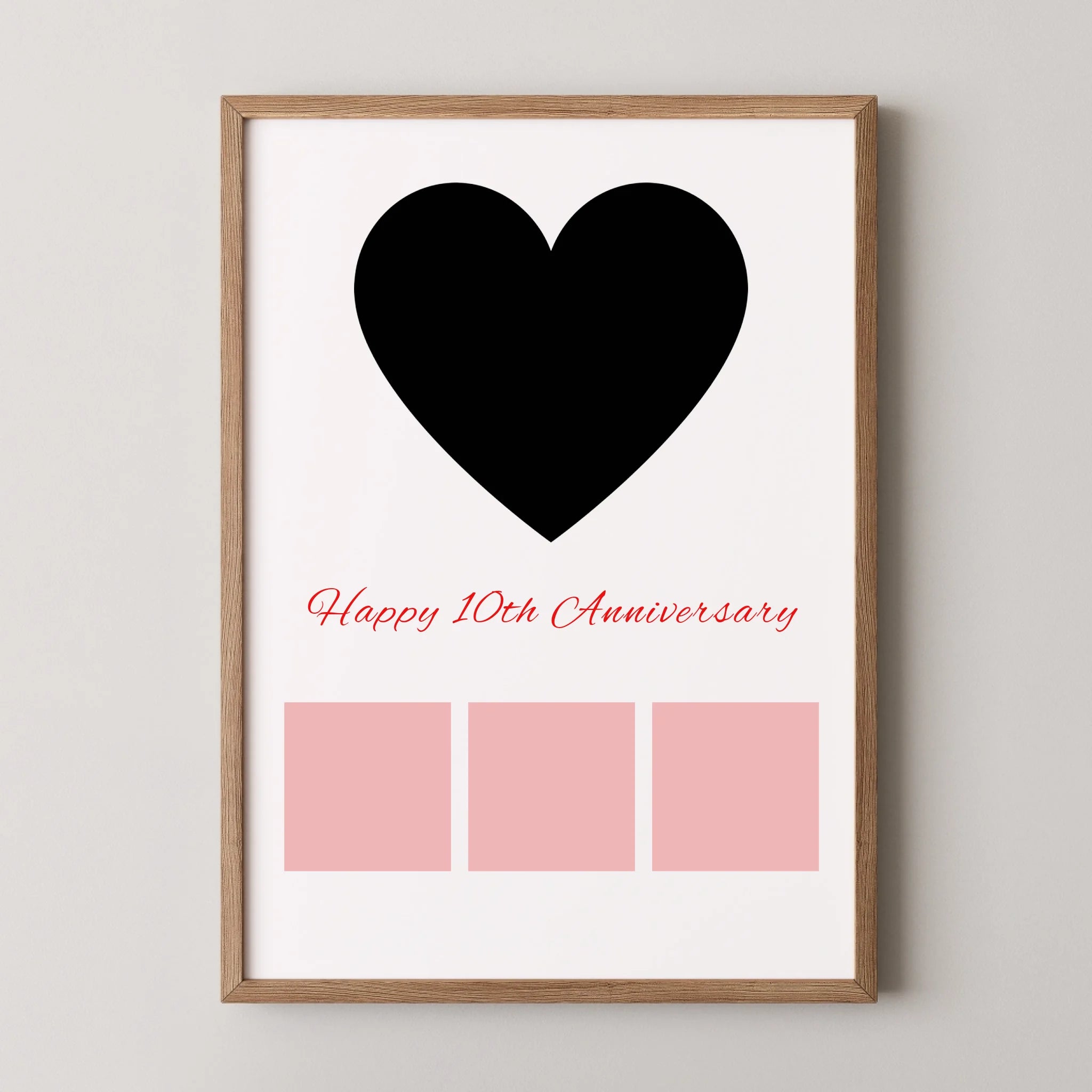 4 Photo Upload - Happy Anniversary Print