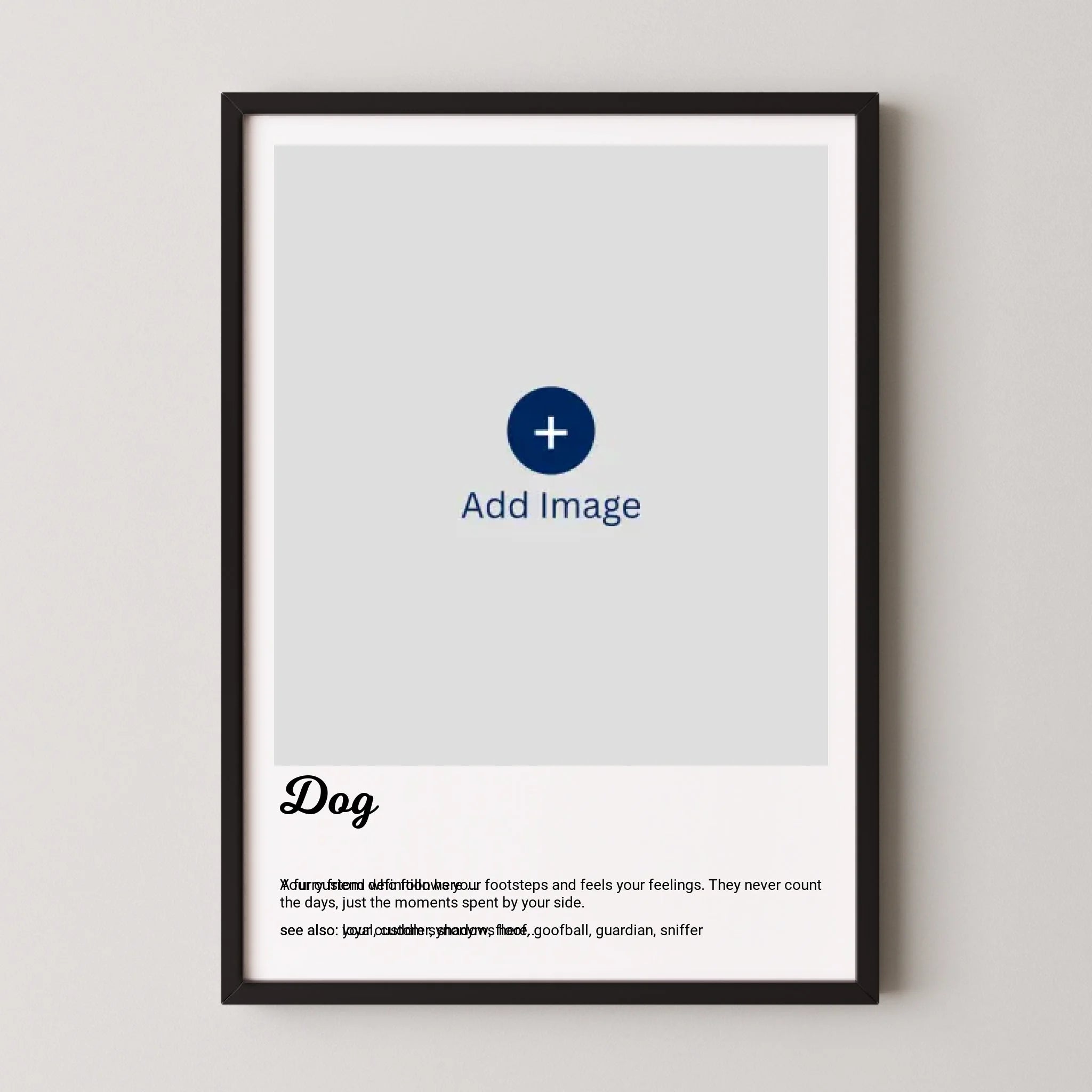 Dog Definition Poster with Photo Upload