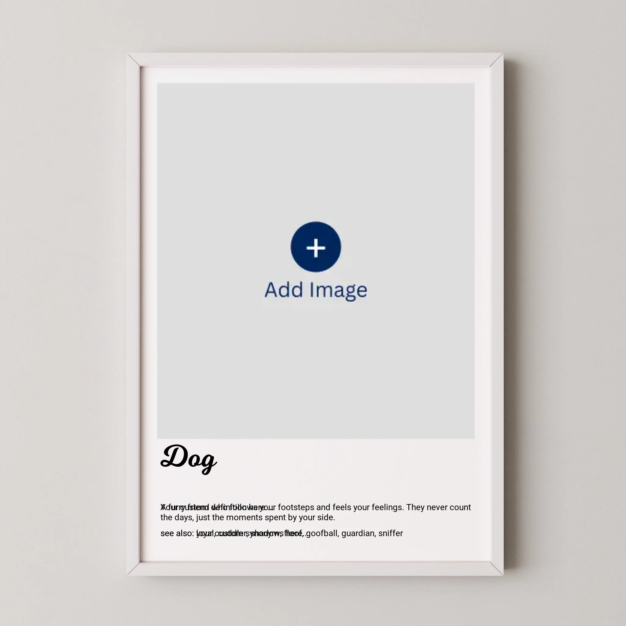 Dog Definition Poster with Photo Upload
