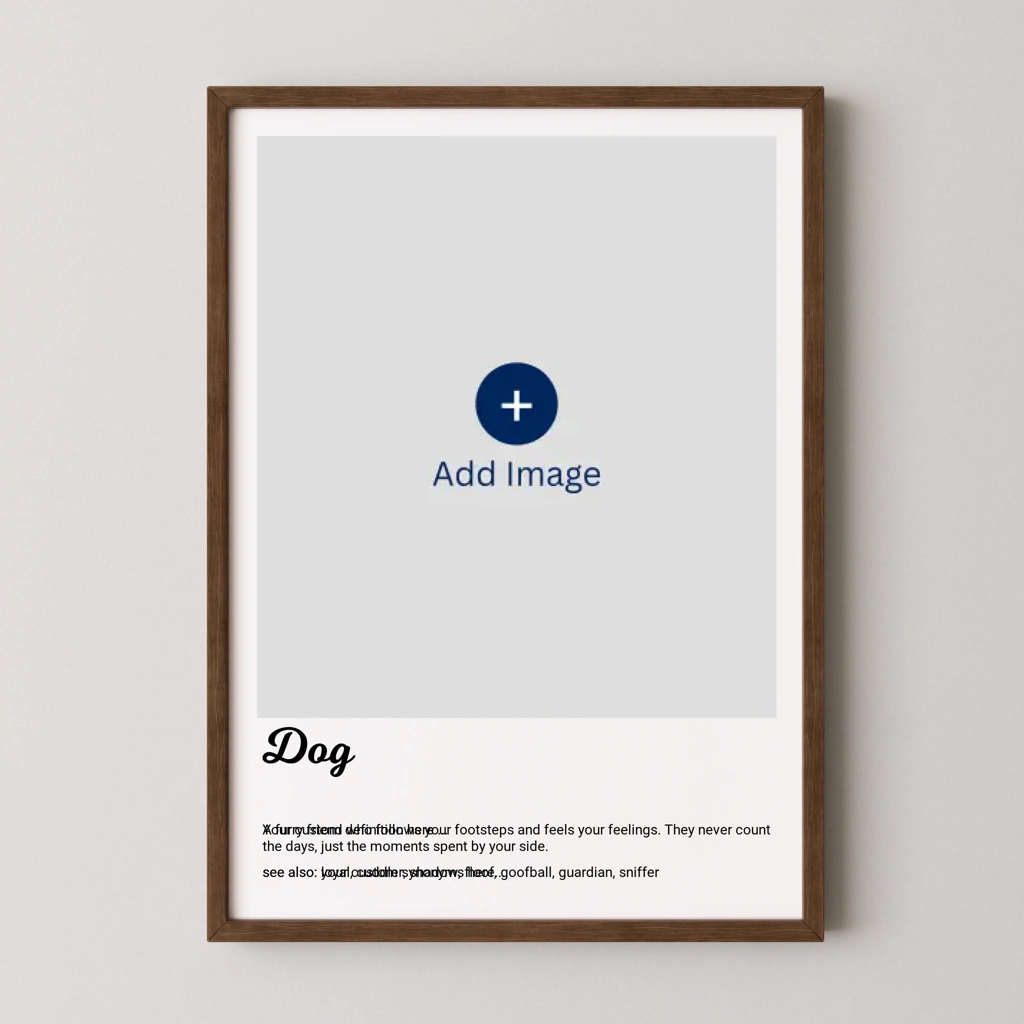 Dog Definition Poster with Photo Upload