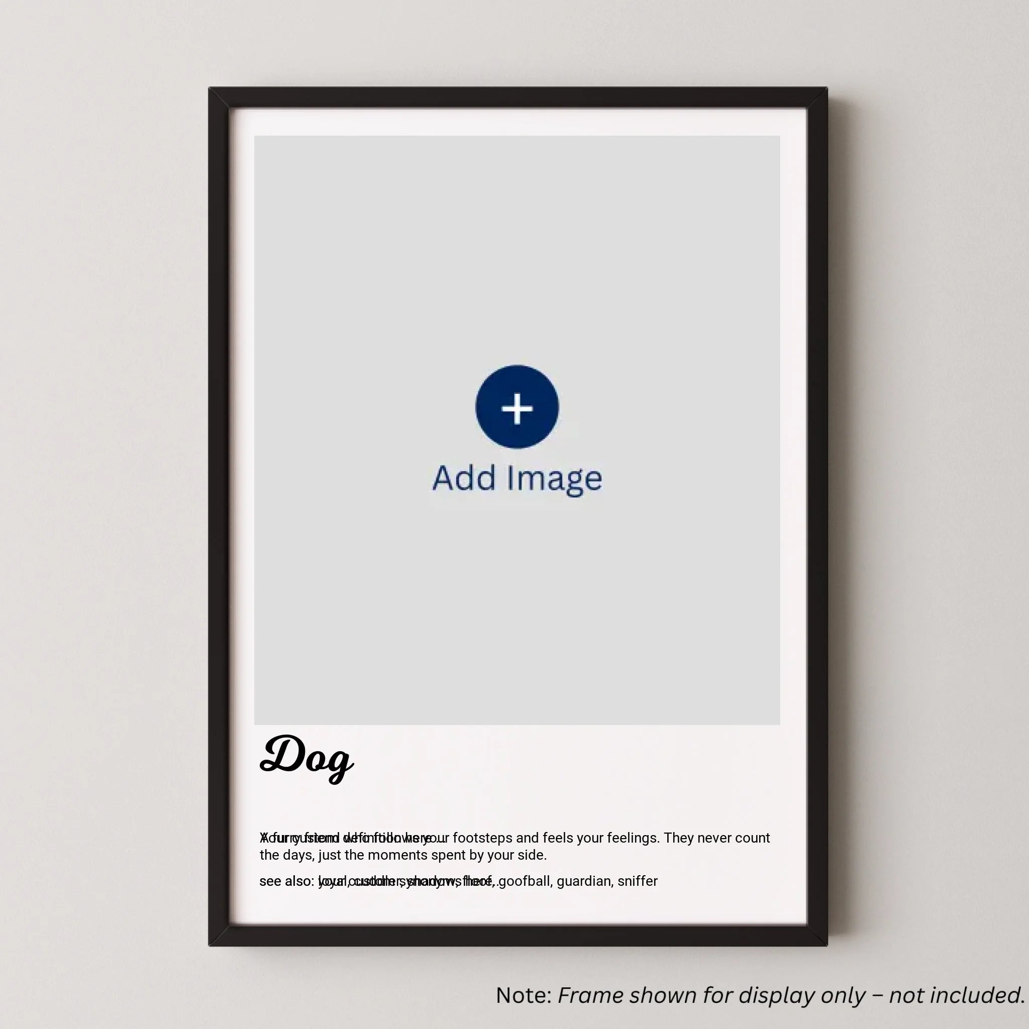 Dog Definition Poster with Photo Upload