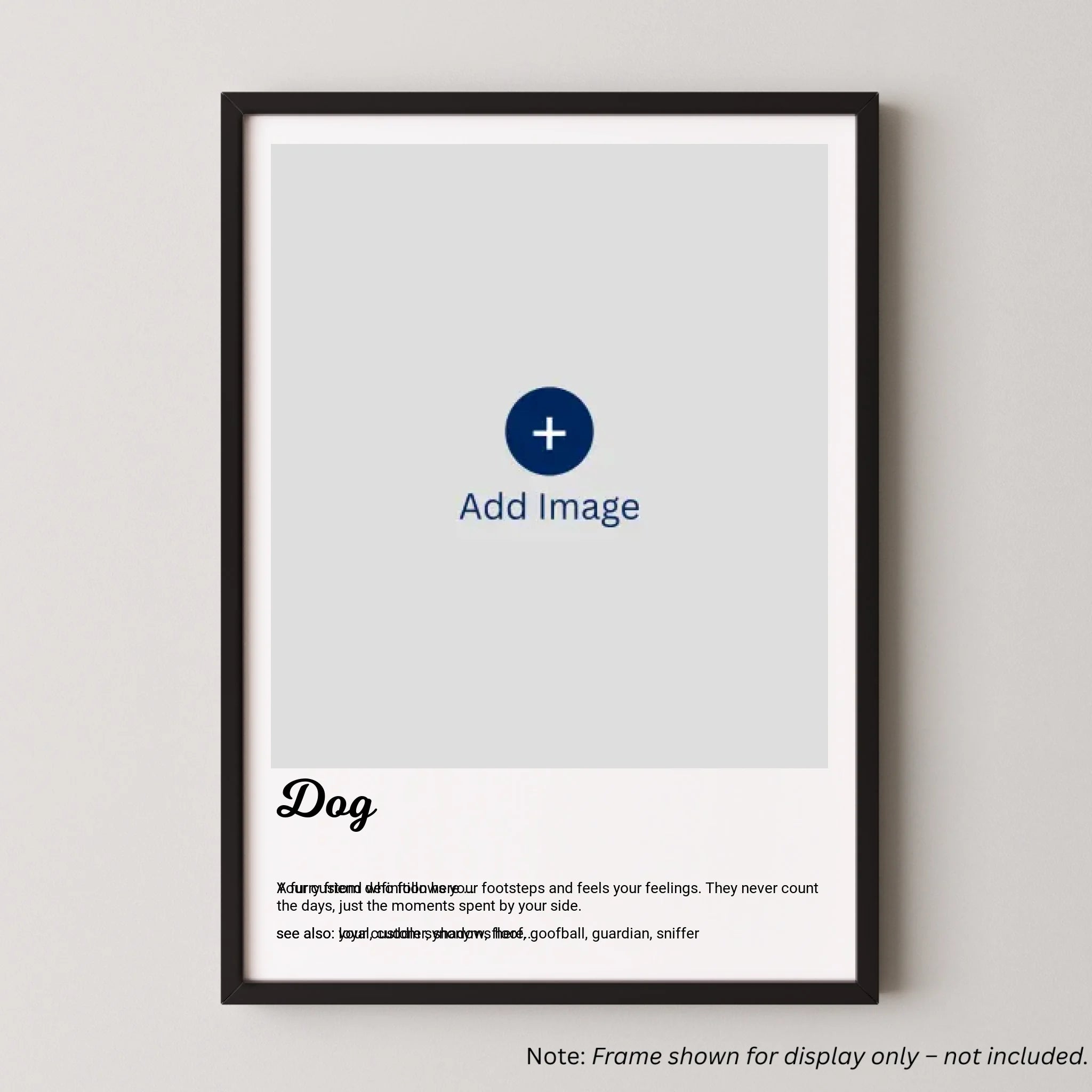 Dog Definition Poster with Photo Upload