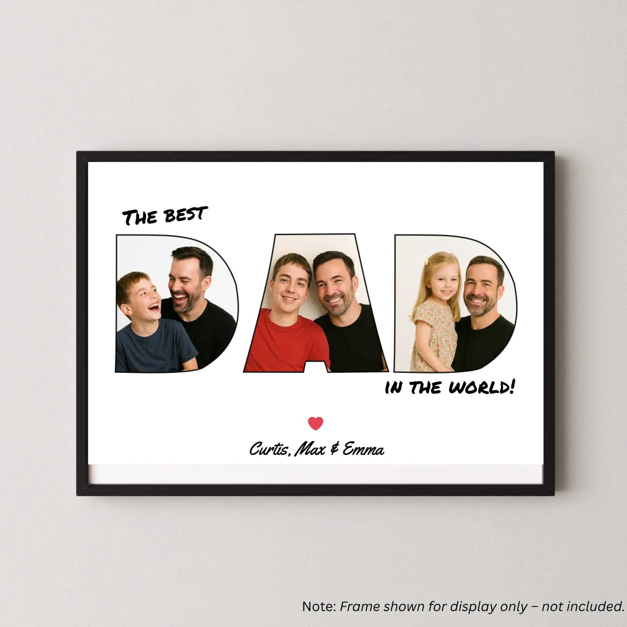 'Best Dad in the World' Print - Letter Photo Collage