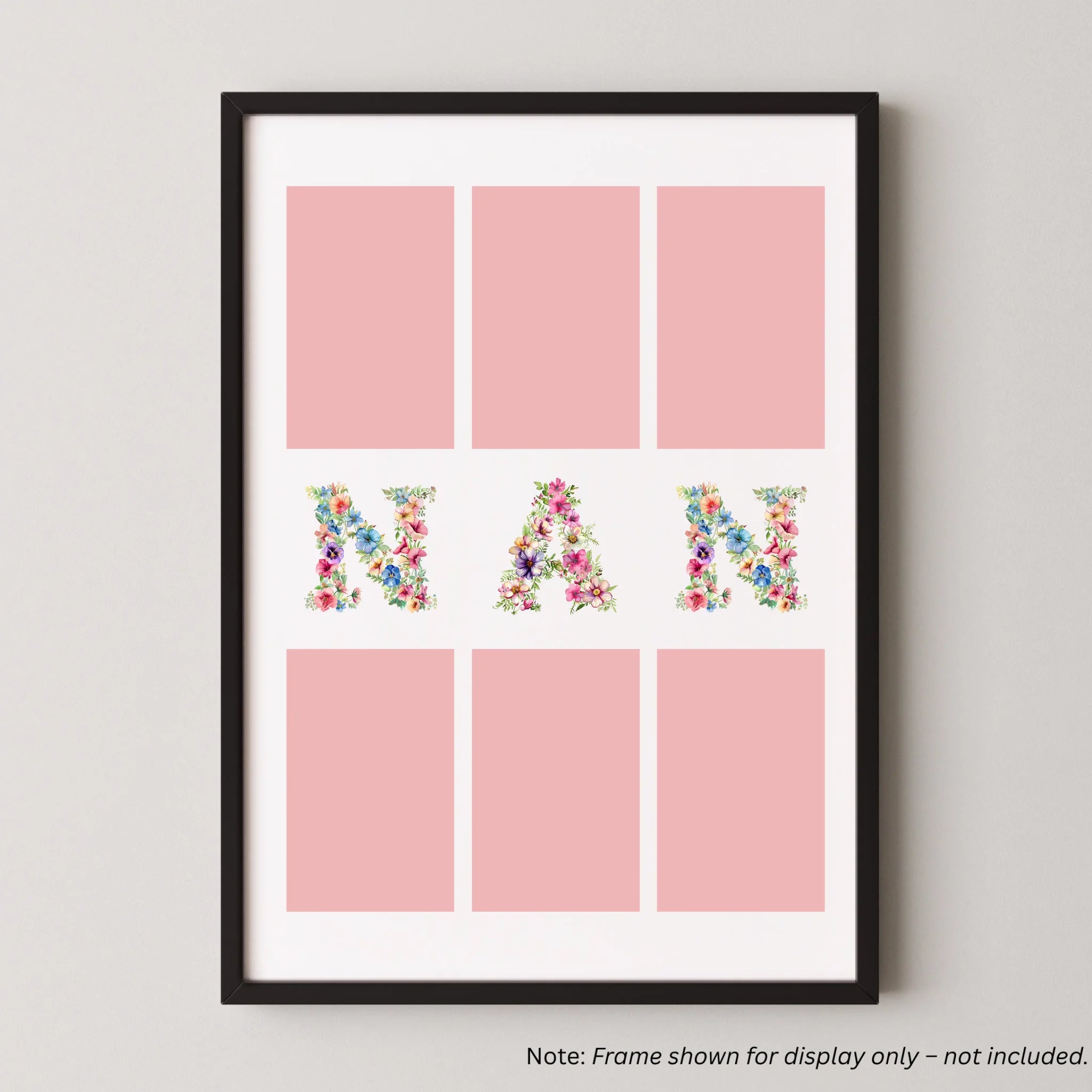 Floral Nan Print - 6 Photo Collage