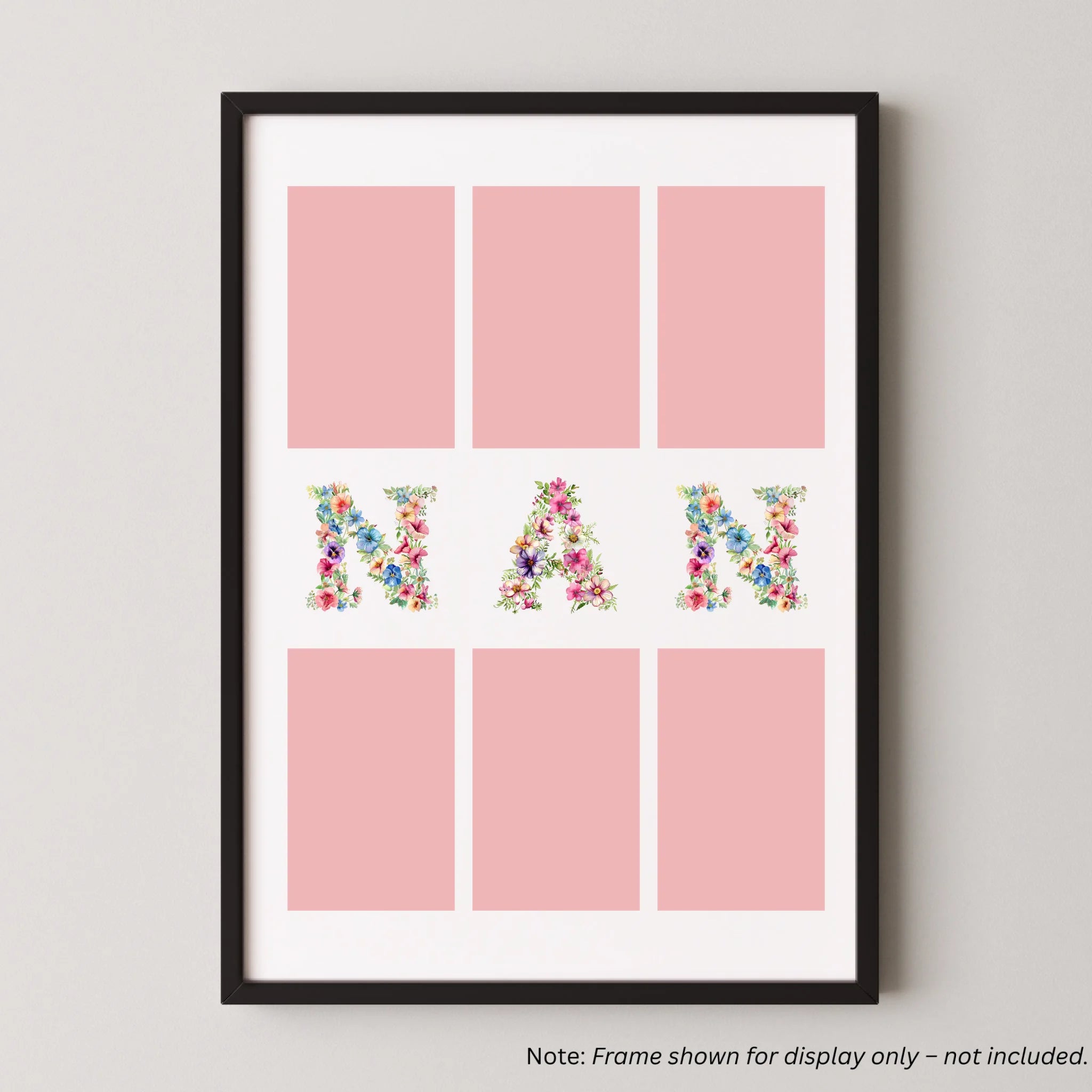 Floral Nan Print - 6 Photo Collage