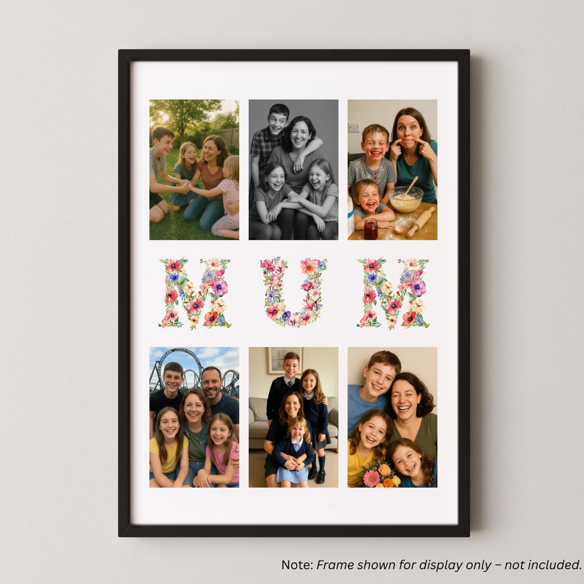 Floral Mum Print - 6 Photo Collage