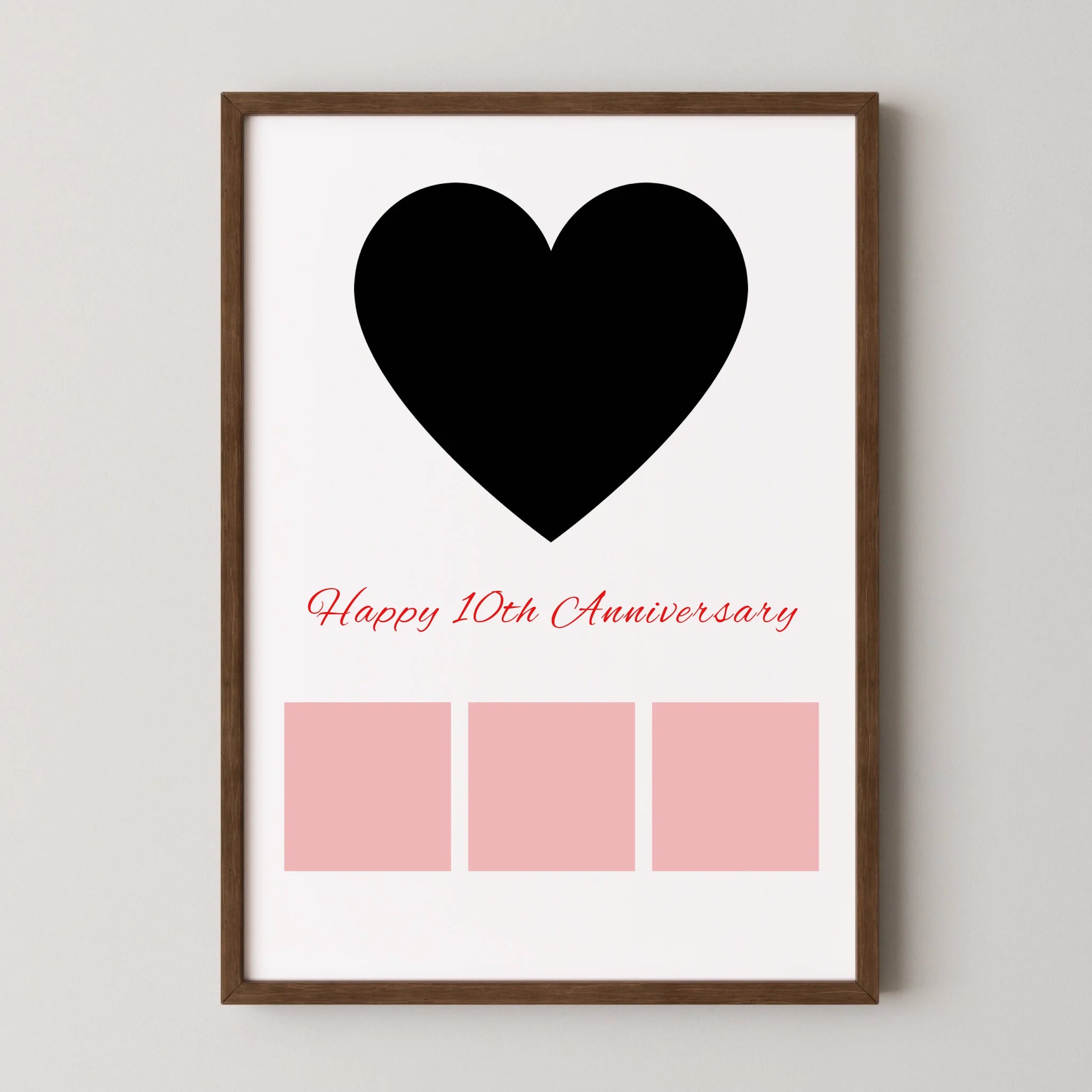4 Photo Upload - Happy Anniversary Print