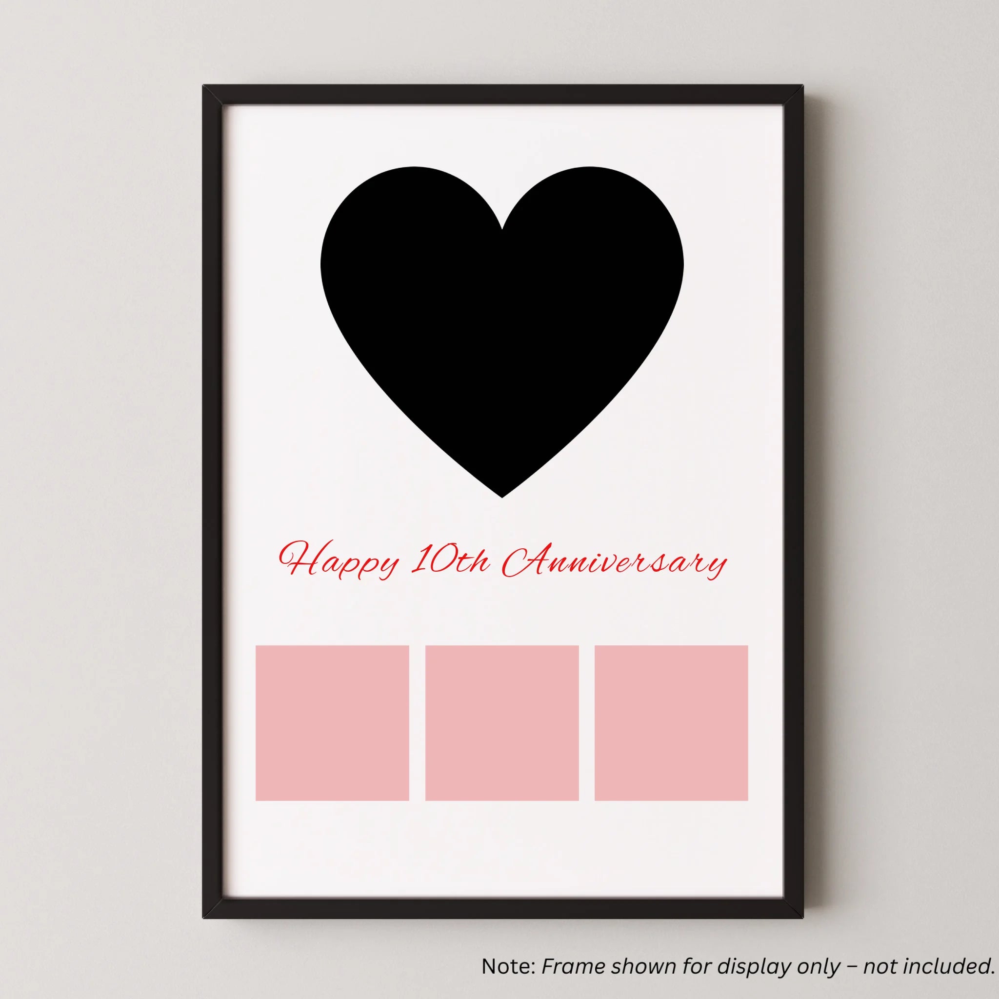 4 Photo Upload - Happy Anniversary Print