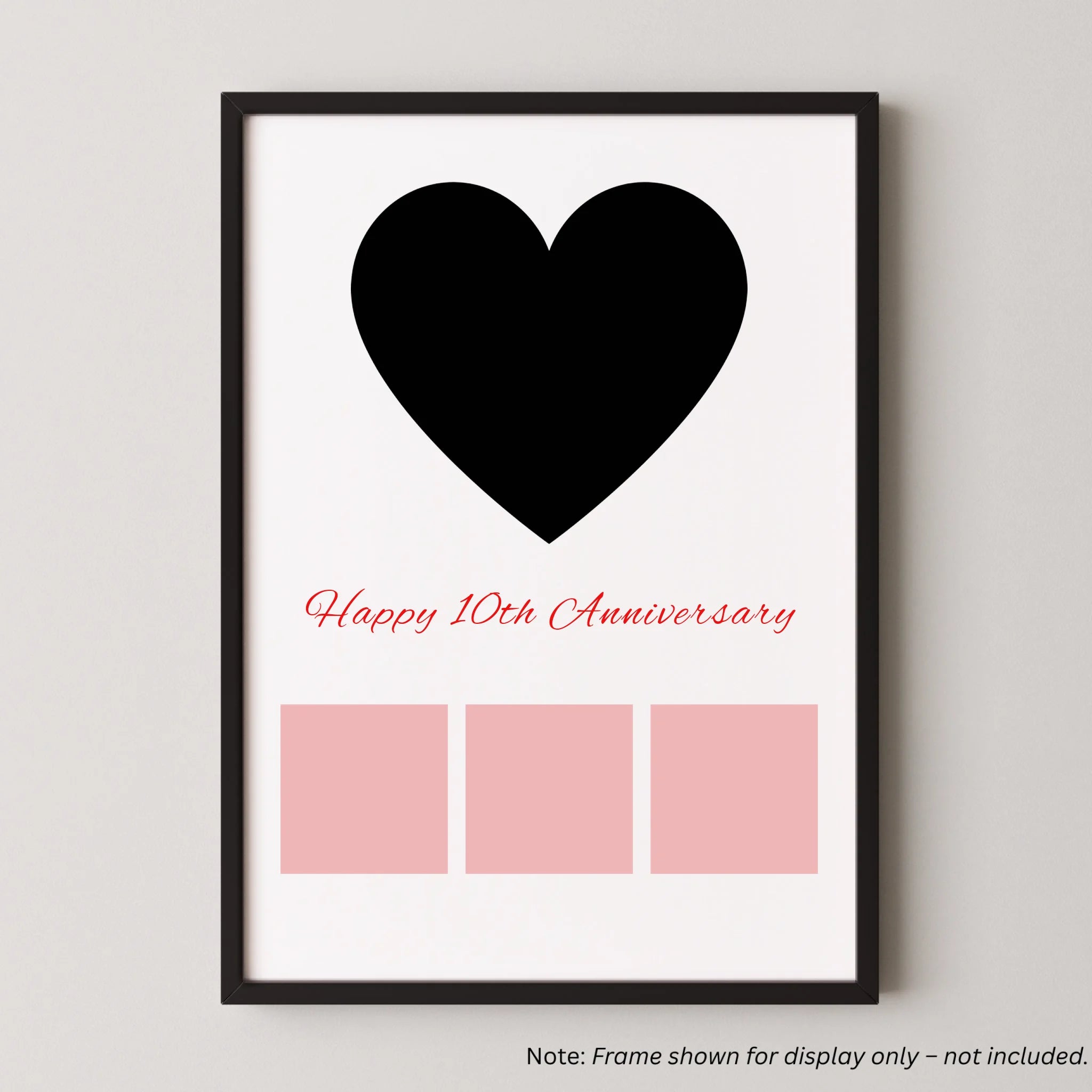 4 Photo Upload - Happy Anniversary Print