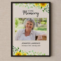 Custom Funeral Photo Print • Floral Memorial Sign • Celebration of Life • In Loving Memory Poster