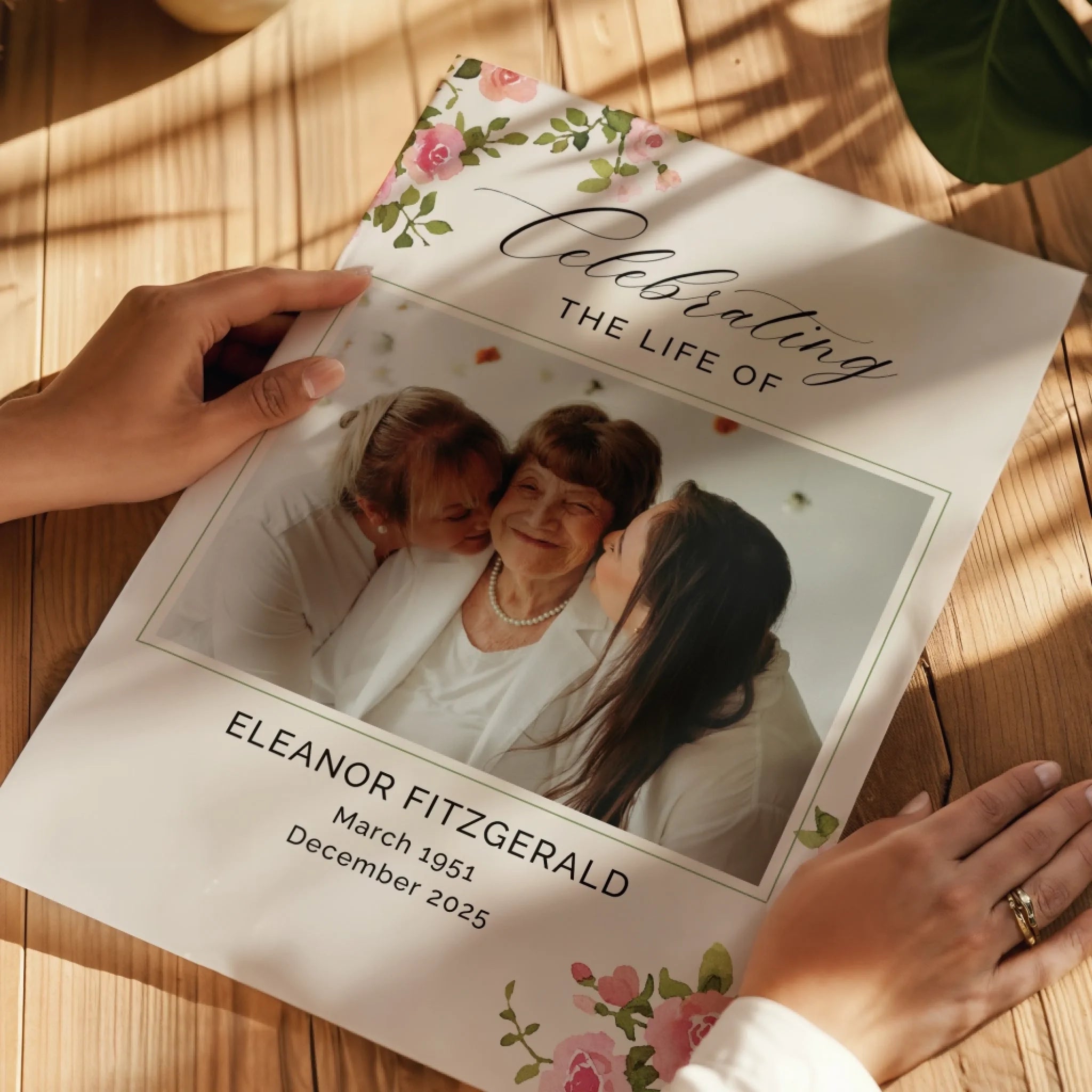 Custom Memorial Sign • Funeral Photo Print • Celebration of Life • In Loving Memory Poster