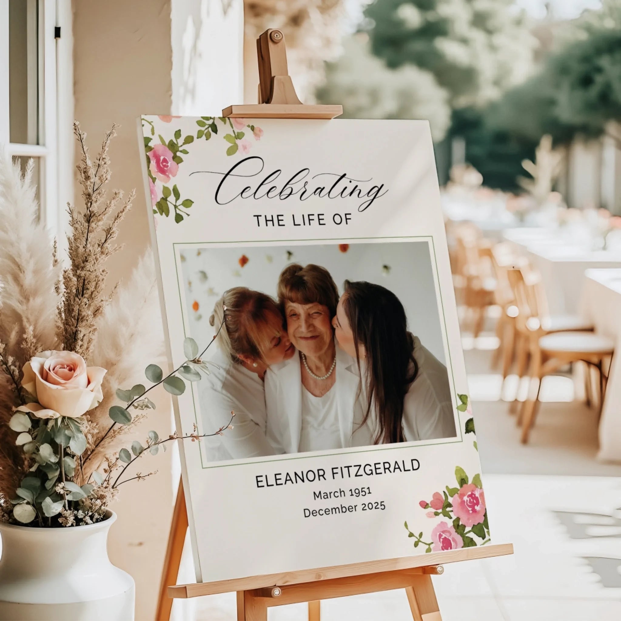 Foam BoardCustom Memorial Sign • Funeral Photo Print • Celebration of Life • In Loving Memory Poster