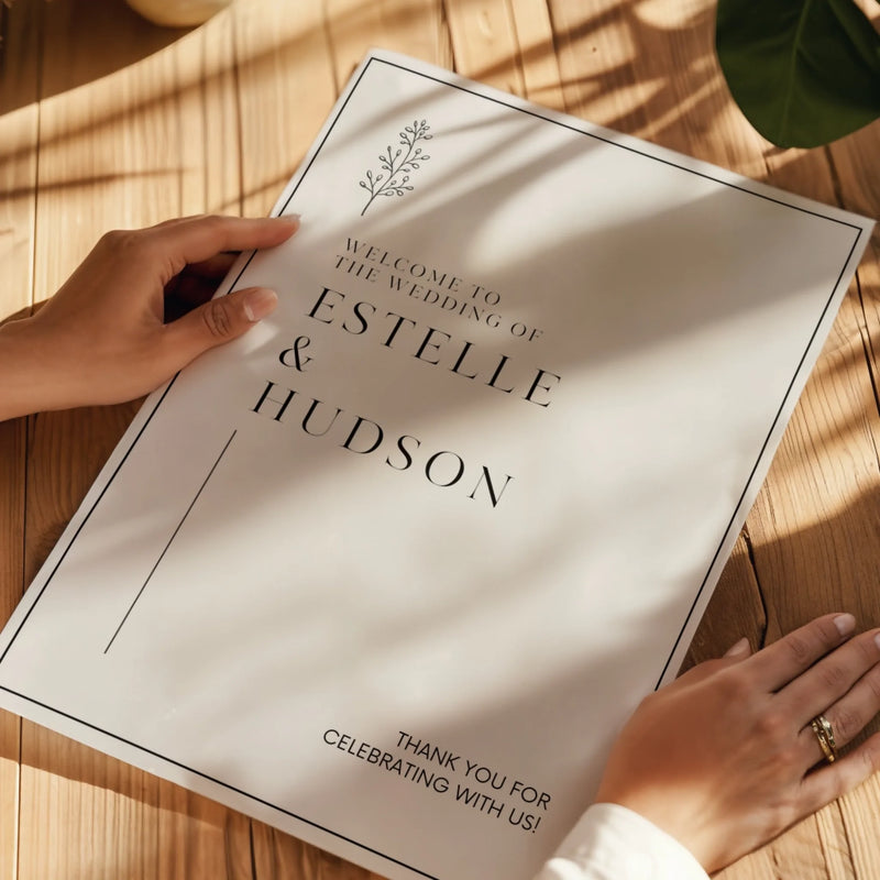 Custom Wedding Welcome Sign • Reception Decor • Minimalist Signs for Weddings