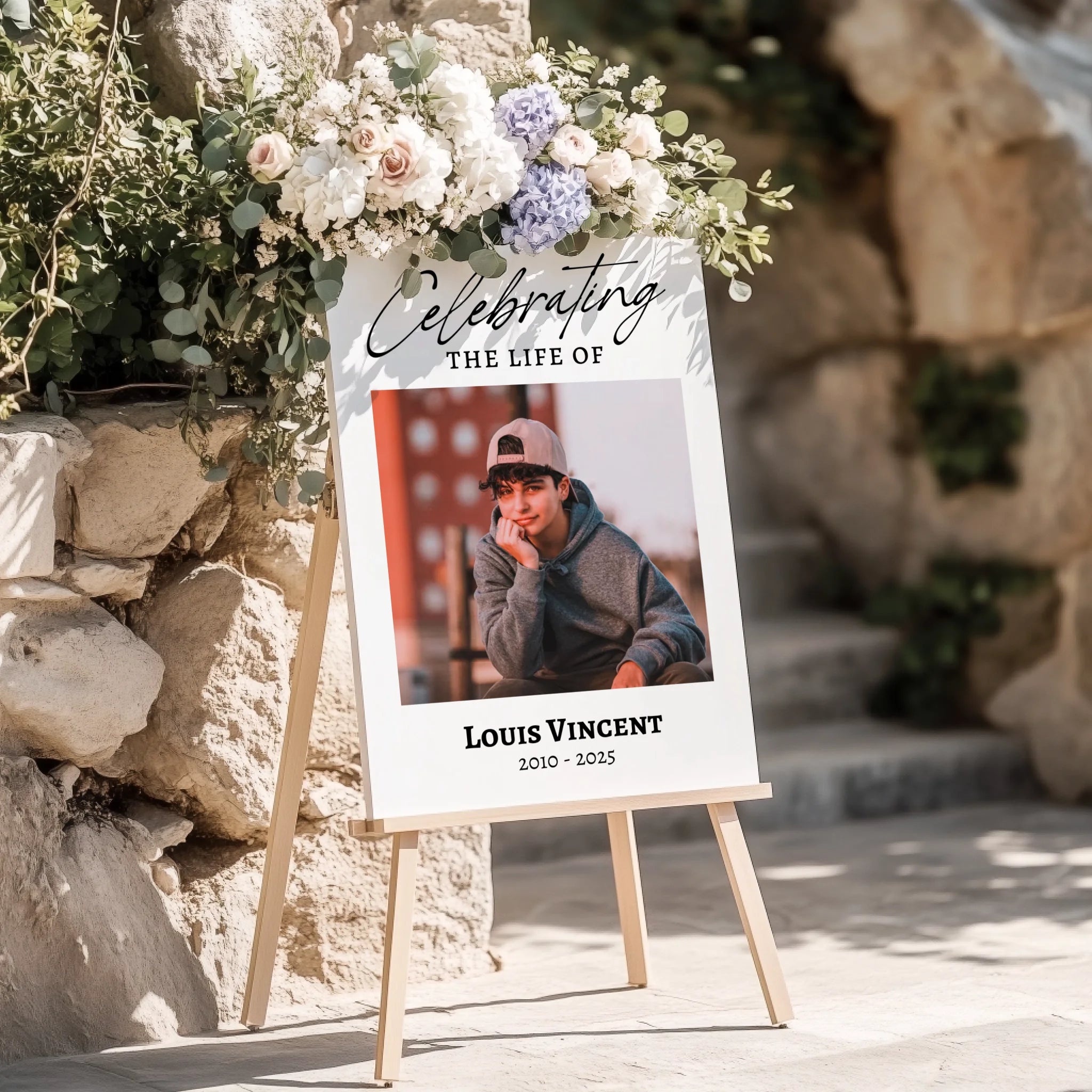 Custom Funeral Photo Print • Memorial Sign • Celebration of Life • In Loving Memory Poster