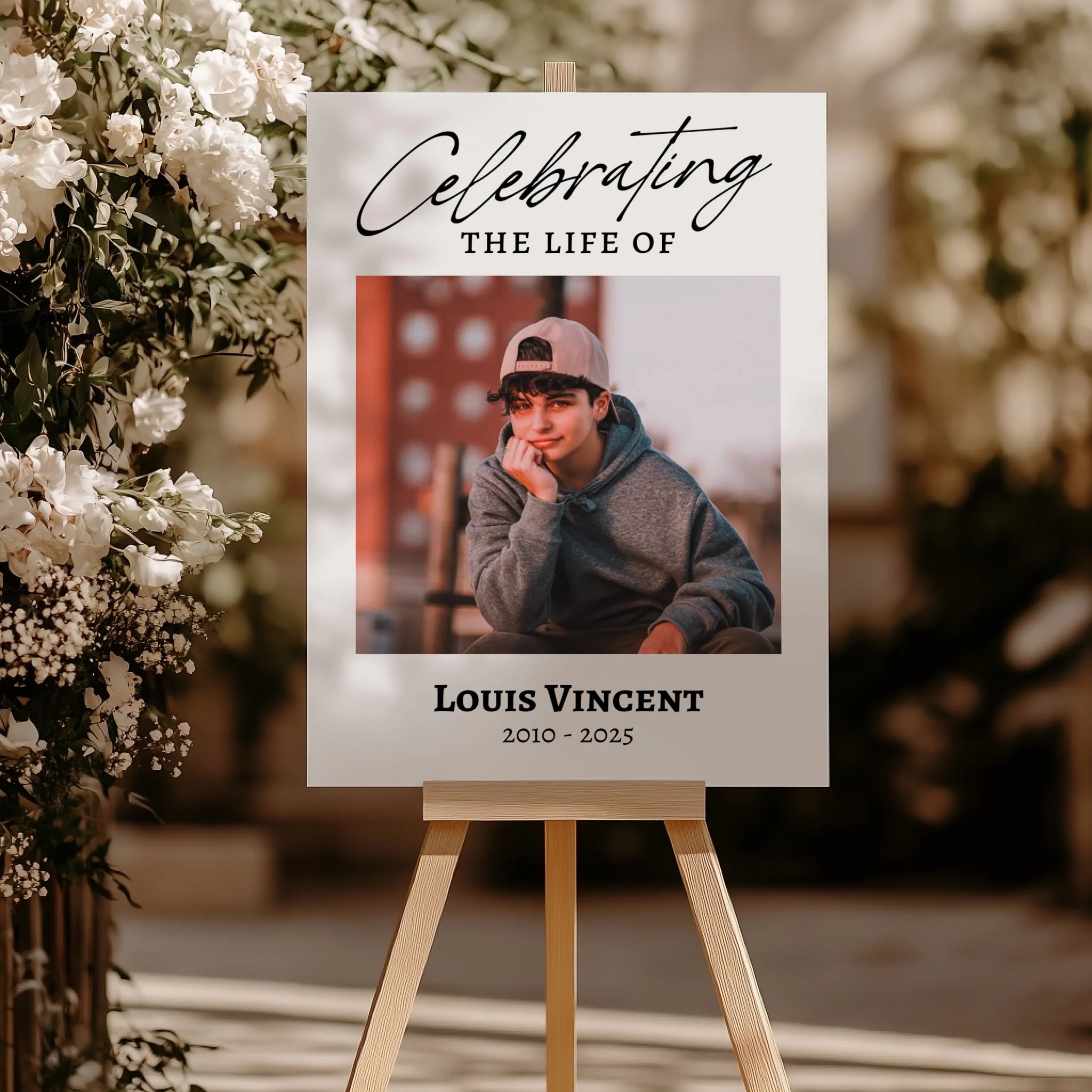 Custom Funeral Photo Print • Memorial Sign • Celebration of Life • In Loving Memory Poster