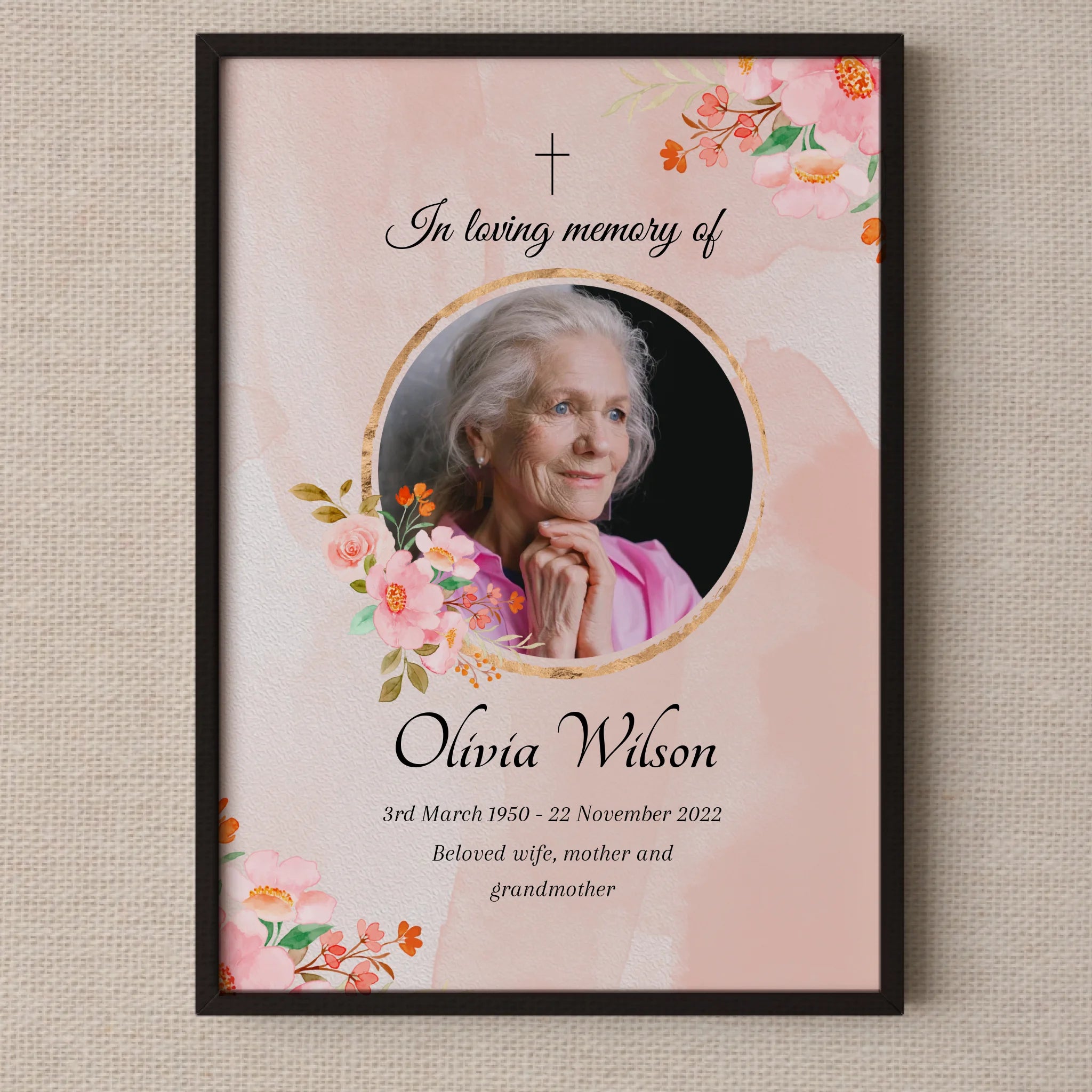 Custom Funeral Welcome Sign • Floral Memorial Poster • Celebration of Life • In Loving Memory Print