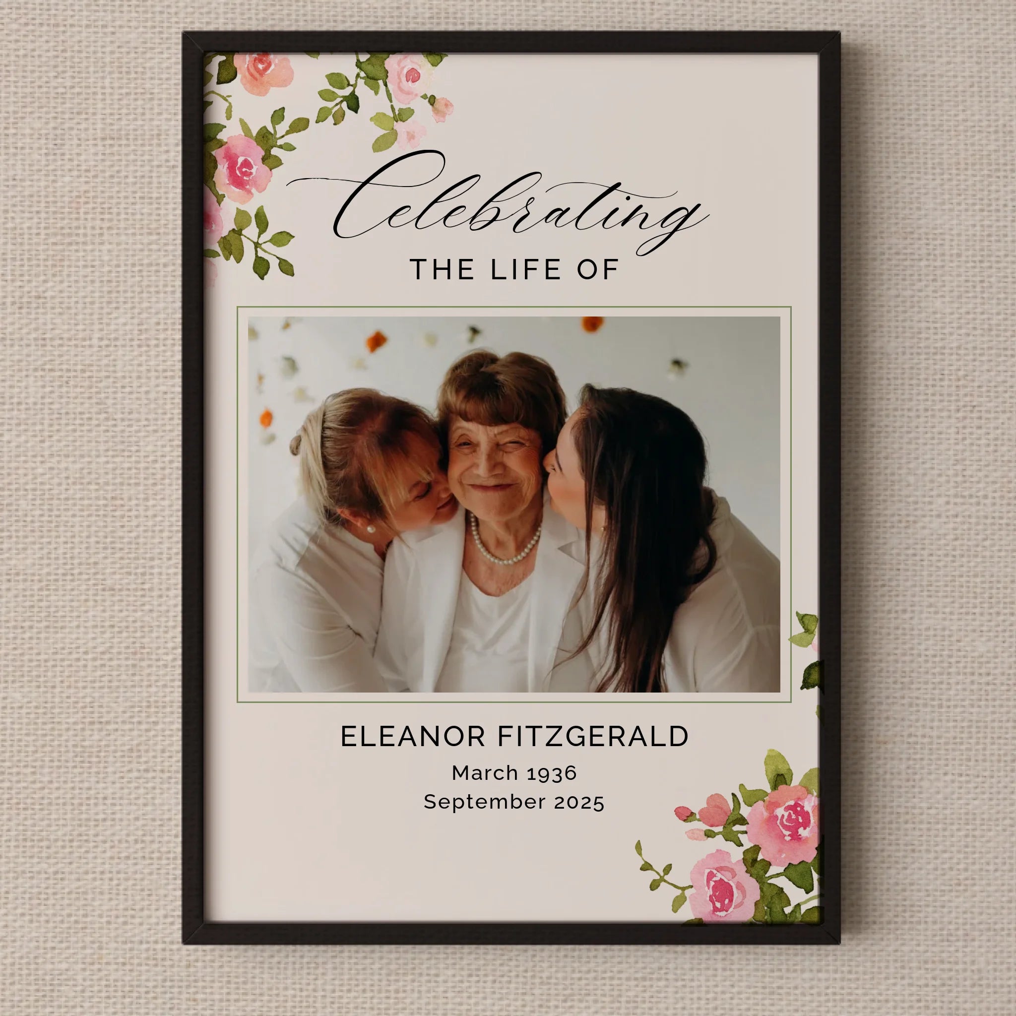 Custom Memorial Sign • Funeral Photo Print • Celebration of Life • In Loving Memory Poster