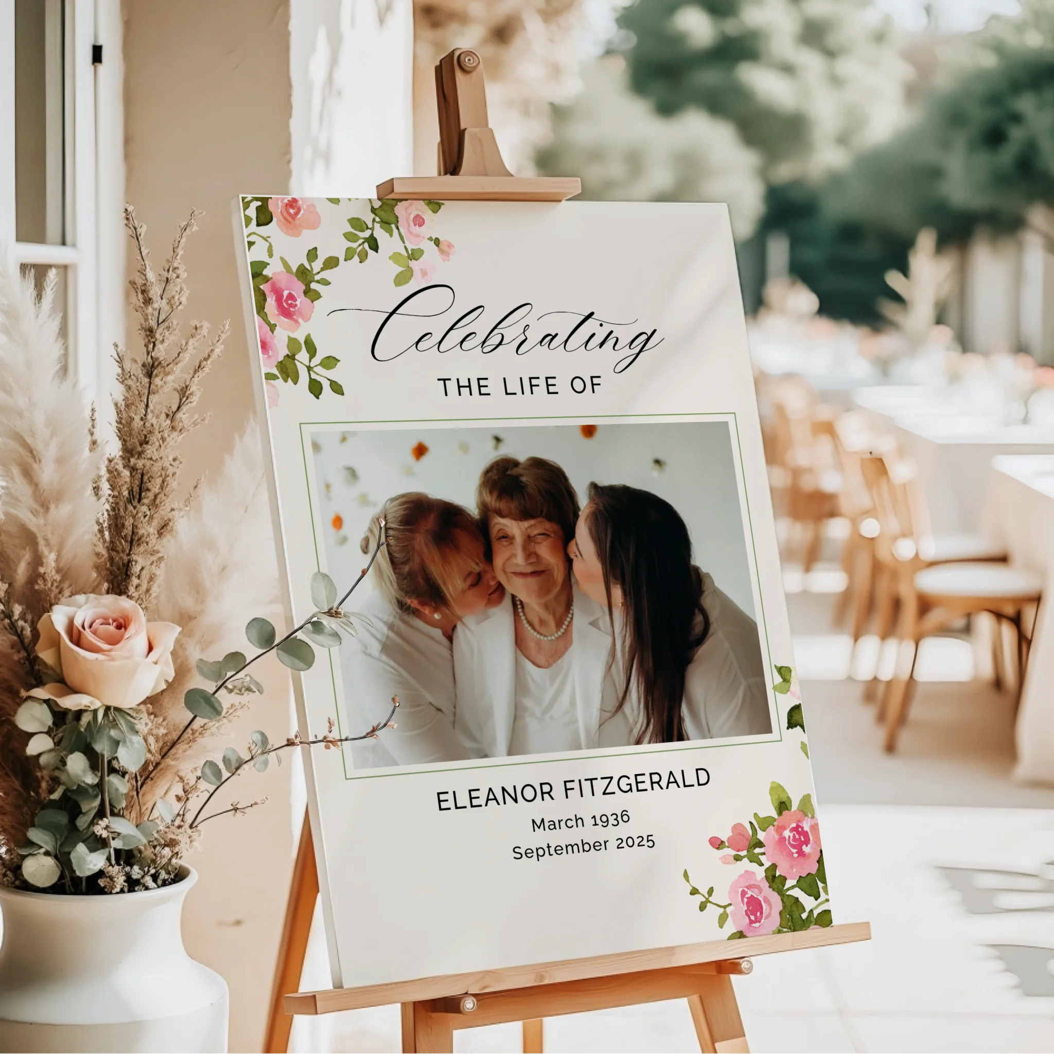 Custom Memorial Sign • Funeral Photo Print • Celebration of Life • In Loving Memory Poster