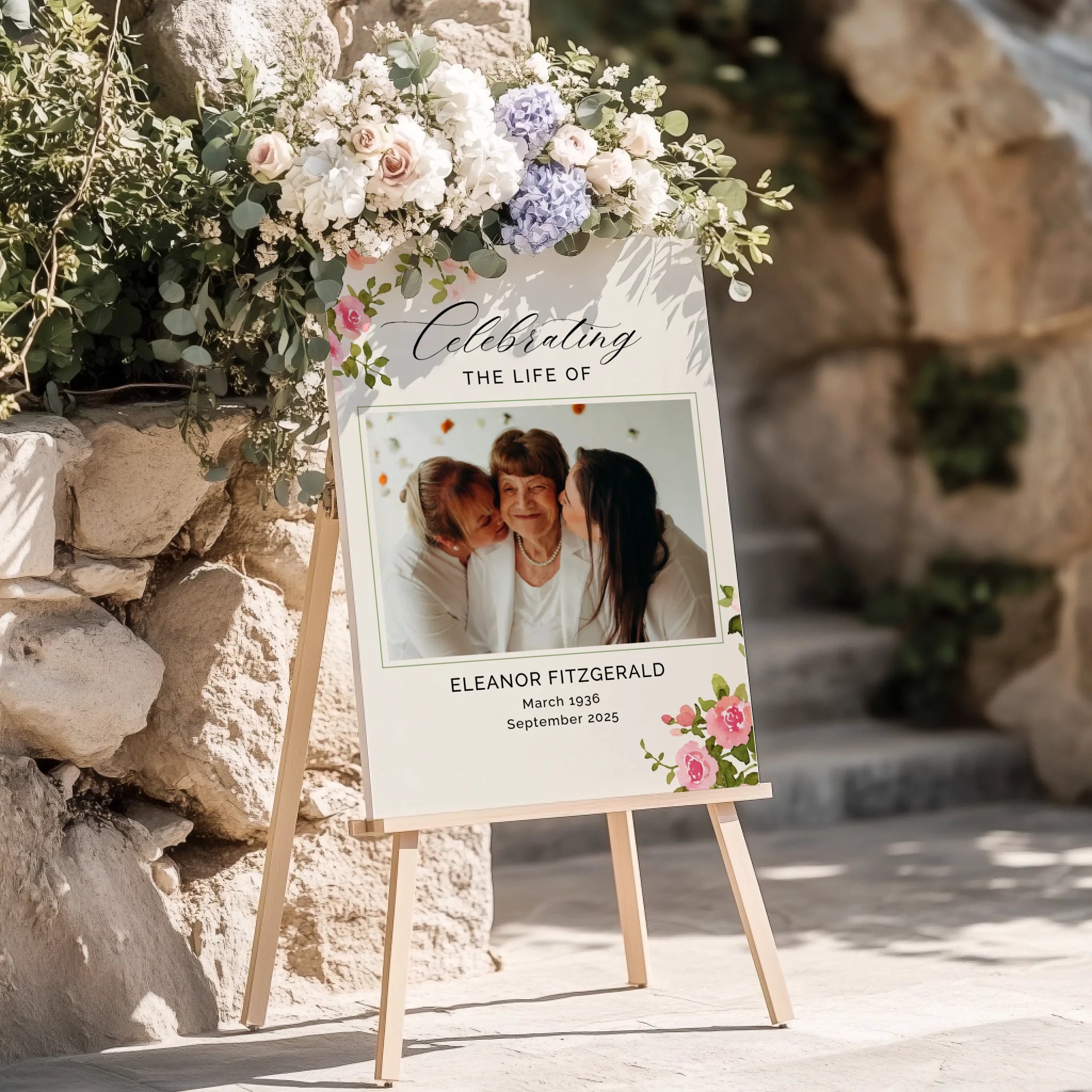 Custom Memorial Sign • Funeral Photo Print • Celebration of Life • In Loving Memory Poster