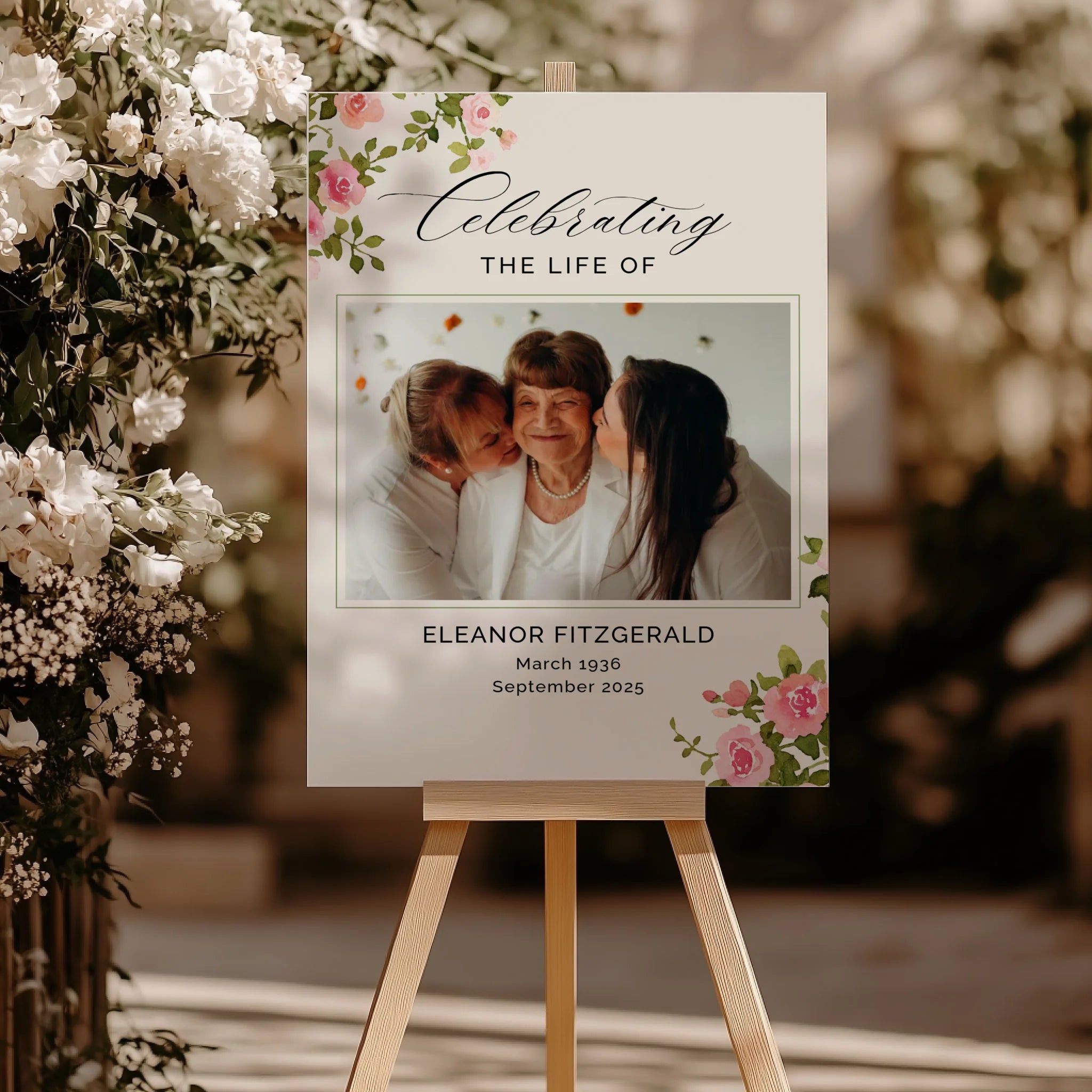 Custom Memorial Sign • Funeral Photo Print • Celebration of Life • In Loving Memory Poster