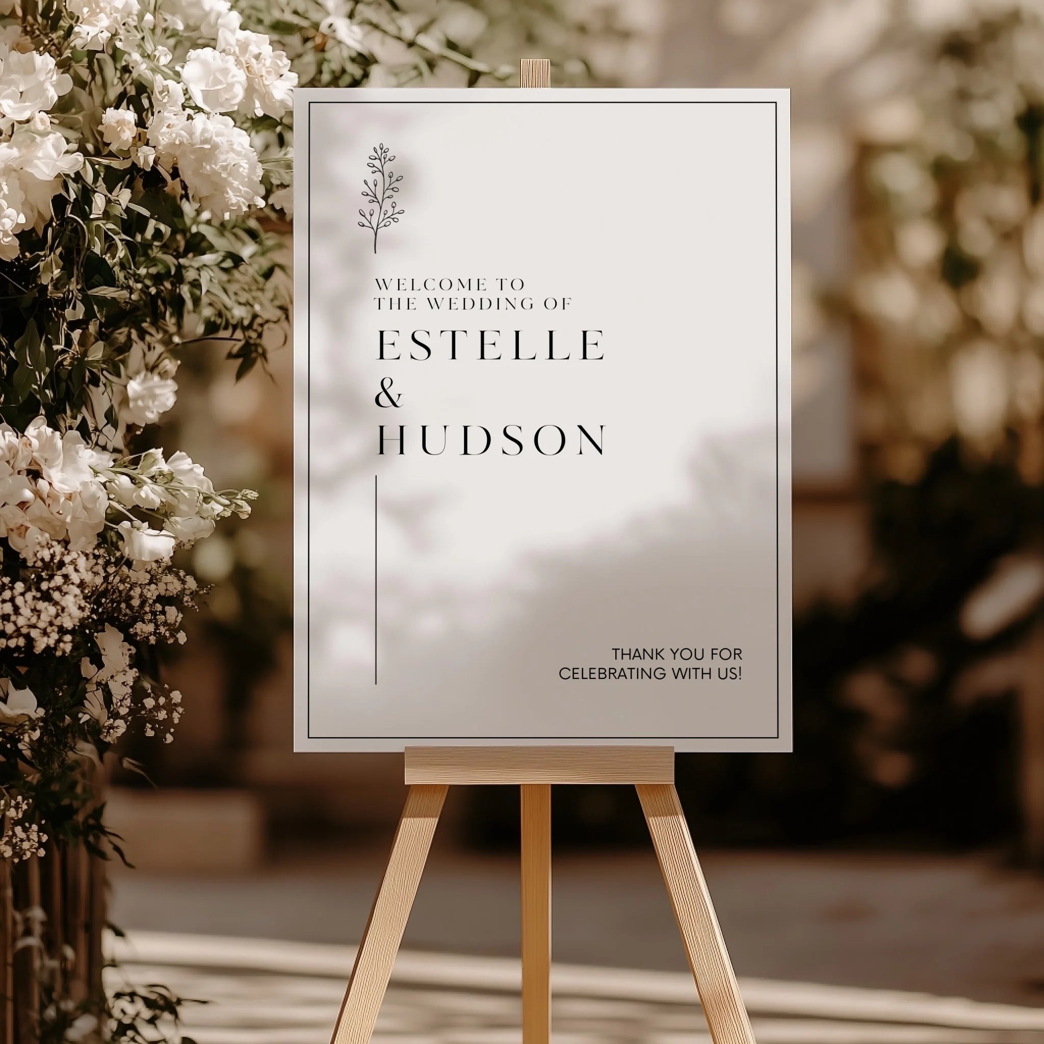 Custom Wedding Welcome Sign • Reception Decor • Minimalist Signs for Weddings