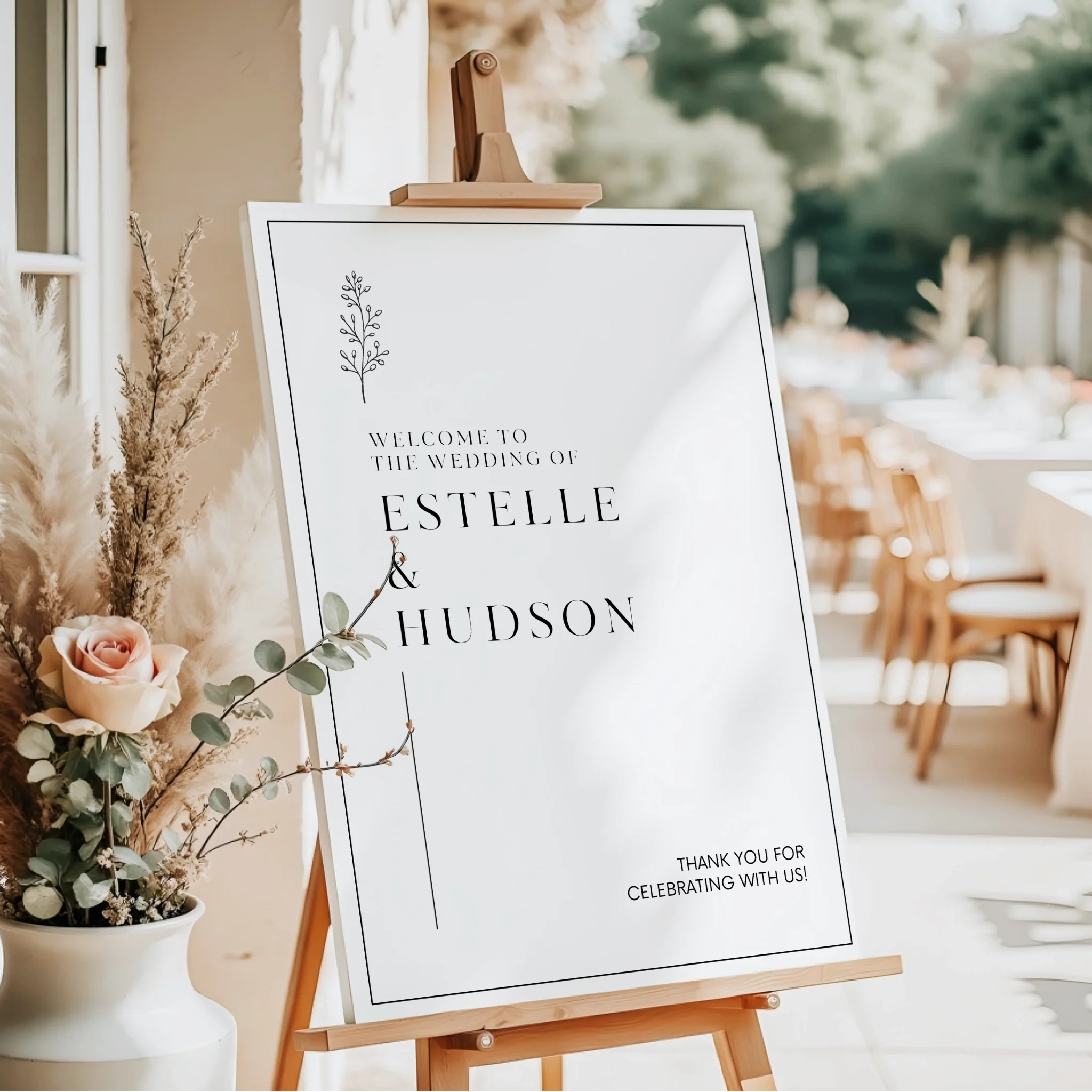 Custom Wedding Welcome Sign • Reception Decor • Minimalist Signs for Weddings