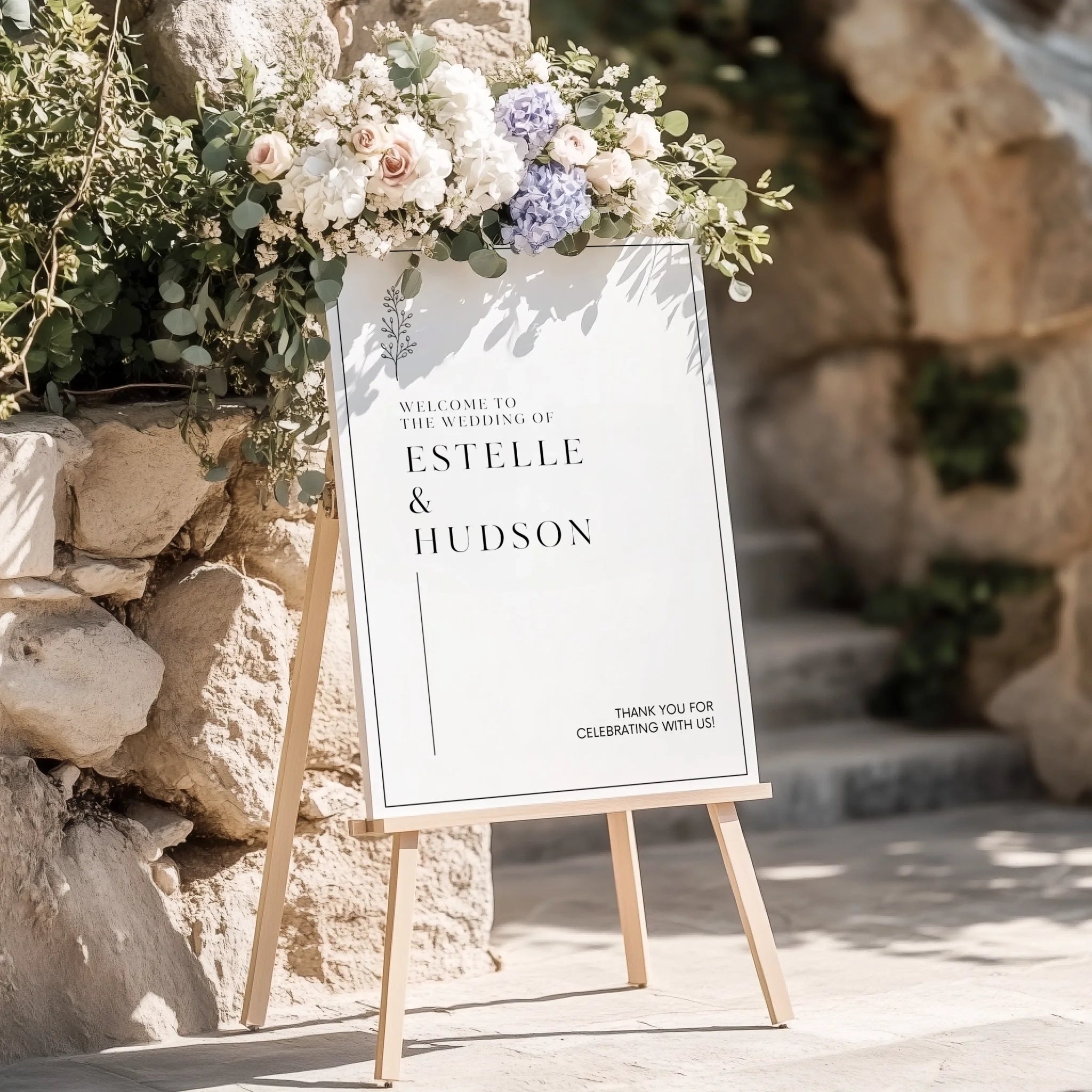 Custom Wedding Welcome Sign • Reception Decor • Minimalist Signs for Weddings