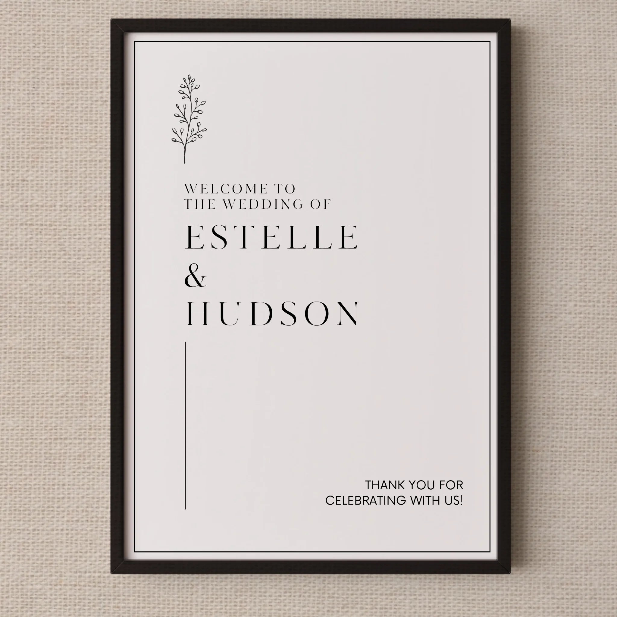 Custom Wedding Welcome Sign • Reception Decor • Minimalist Signs for Weddings