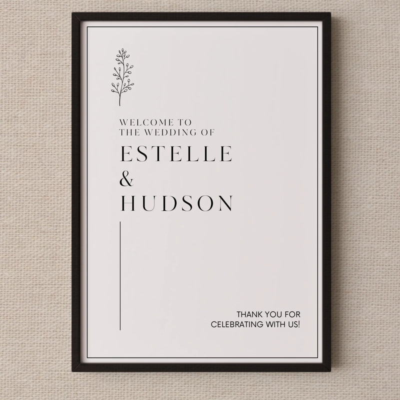 Custom Wedding Welcome Sign • Reception Decor • Minimalist Signs for Weddings