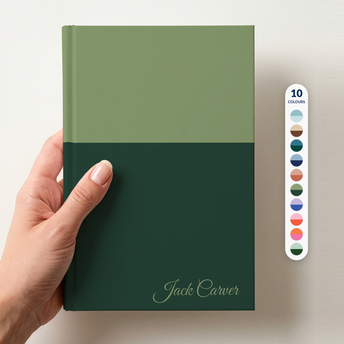 Personalised Name Notebook • Two Tone Hardcover Journal • Custom Name Gift